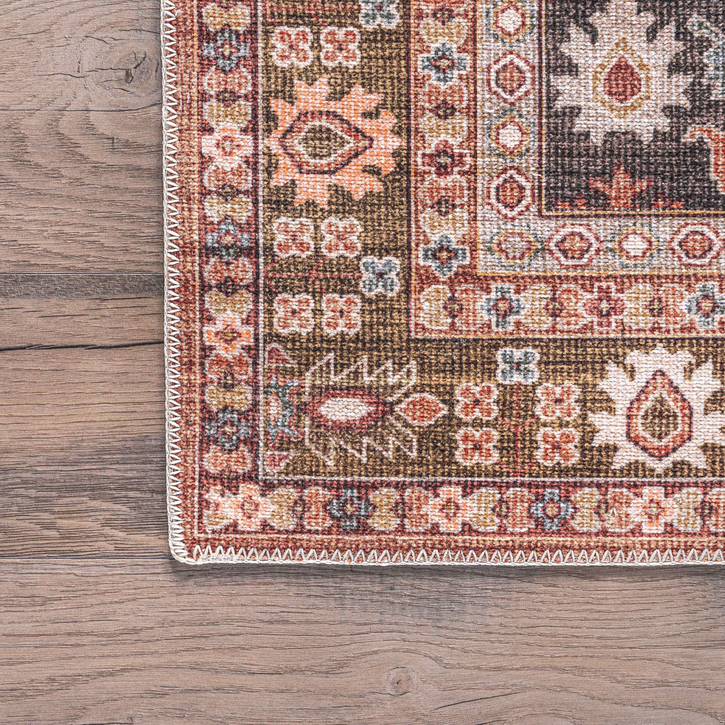 Claire Washable Floral Area Rug - Image 5