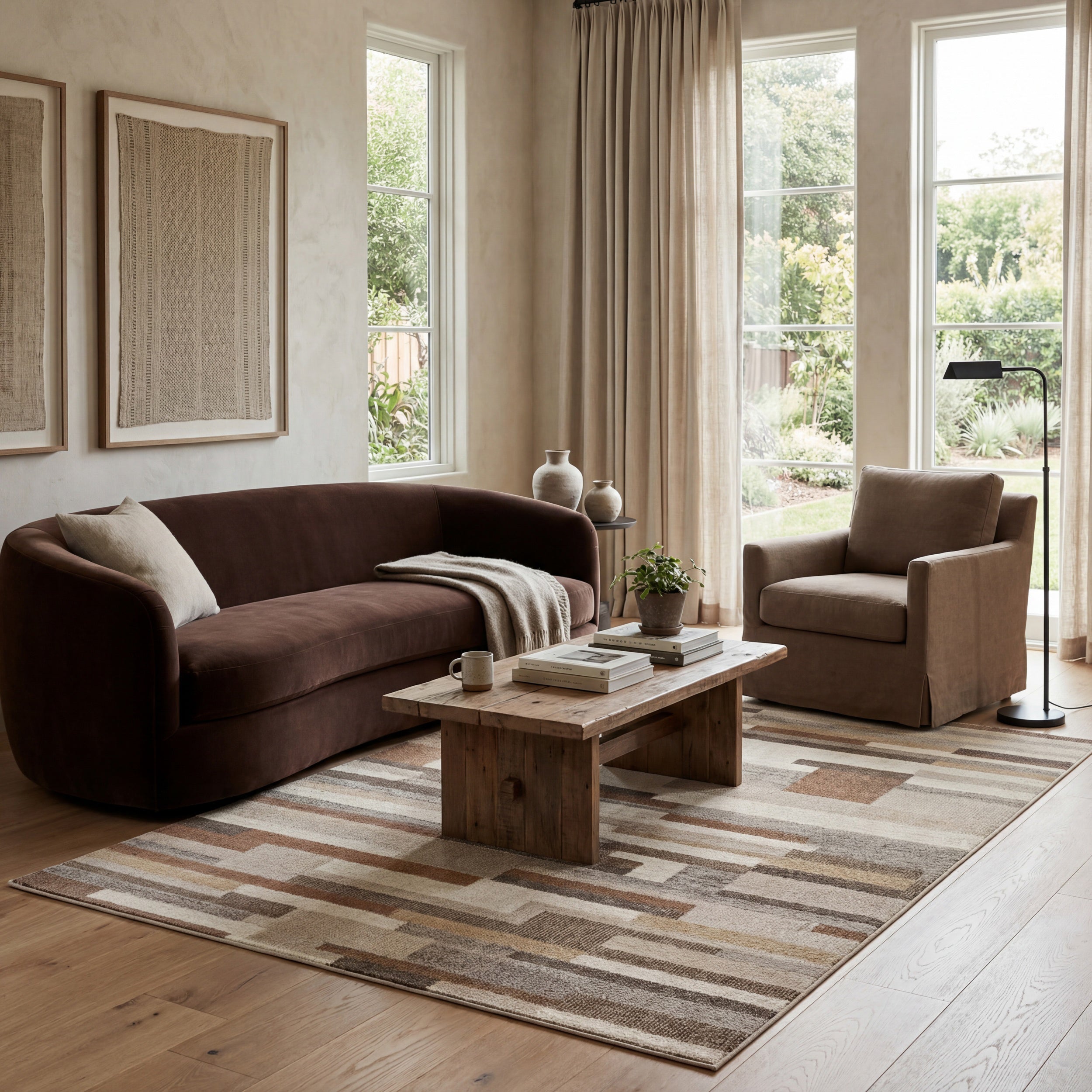 nuLOOM Lucasta Rustic Abstract Washable Area Rug - Image 2