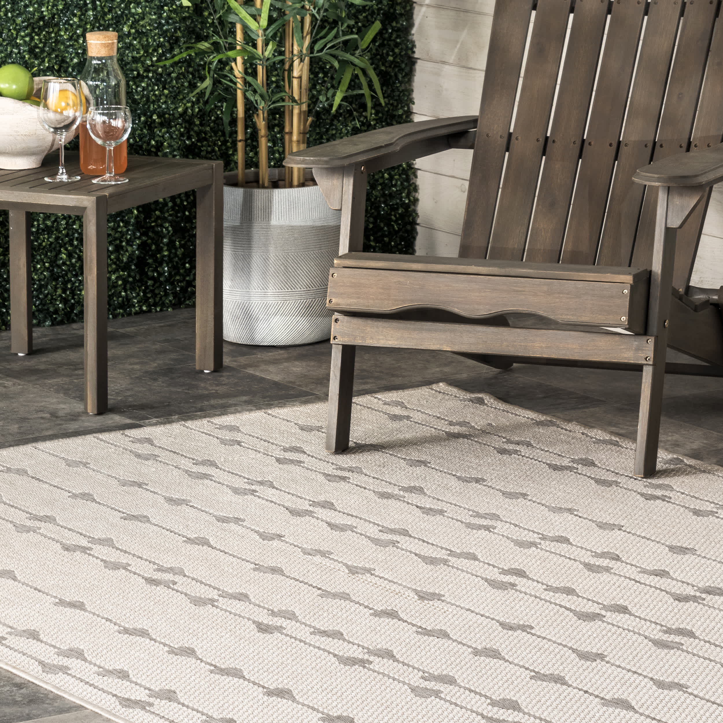Kiernan Vertical Teardrop Stripe Indoor/Outdoor Area Rug - Image 17