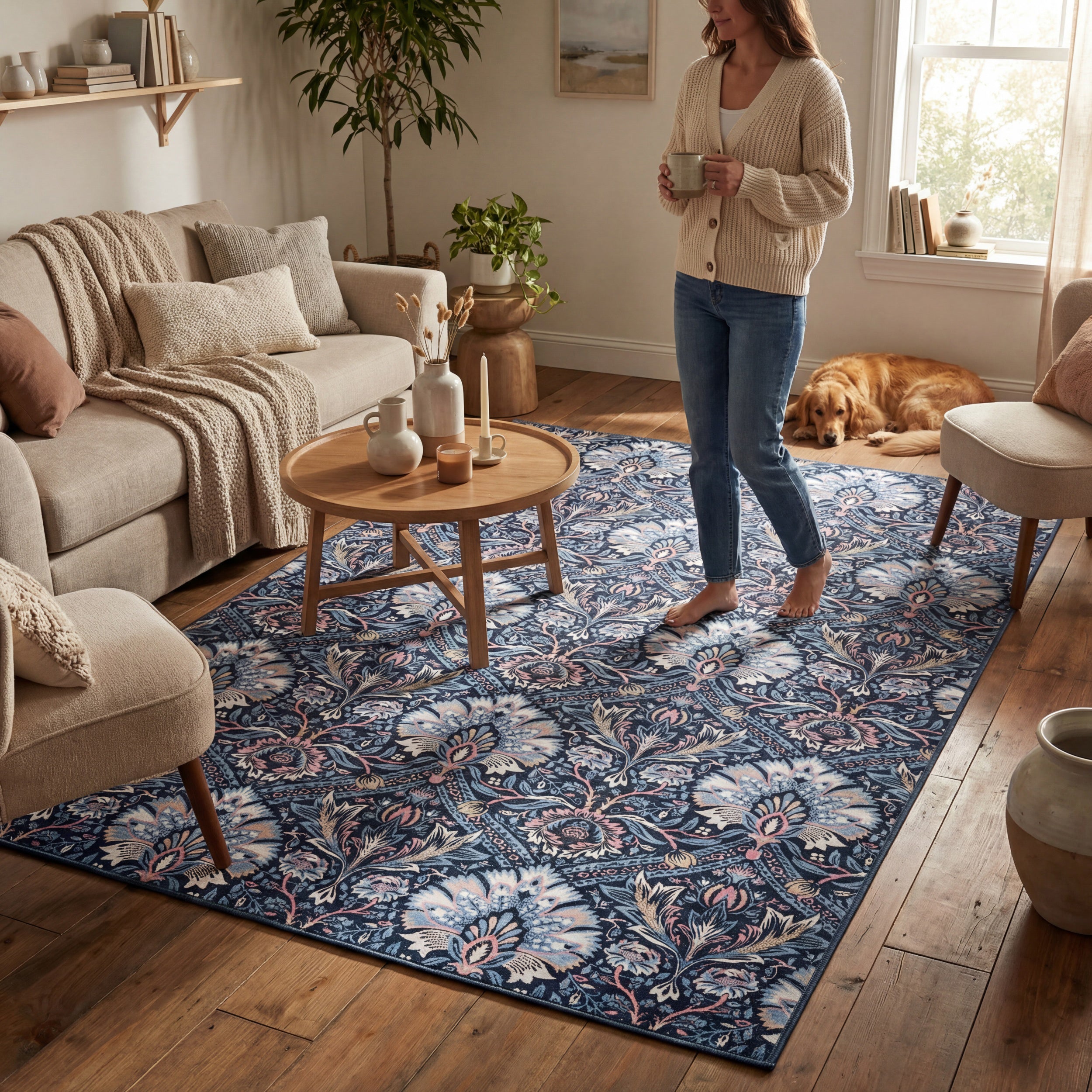 Nuloom Aurenda Floral & Paisley Washable Rug - Image 7