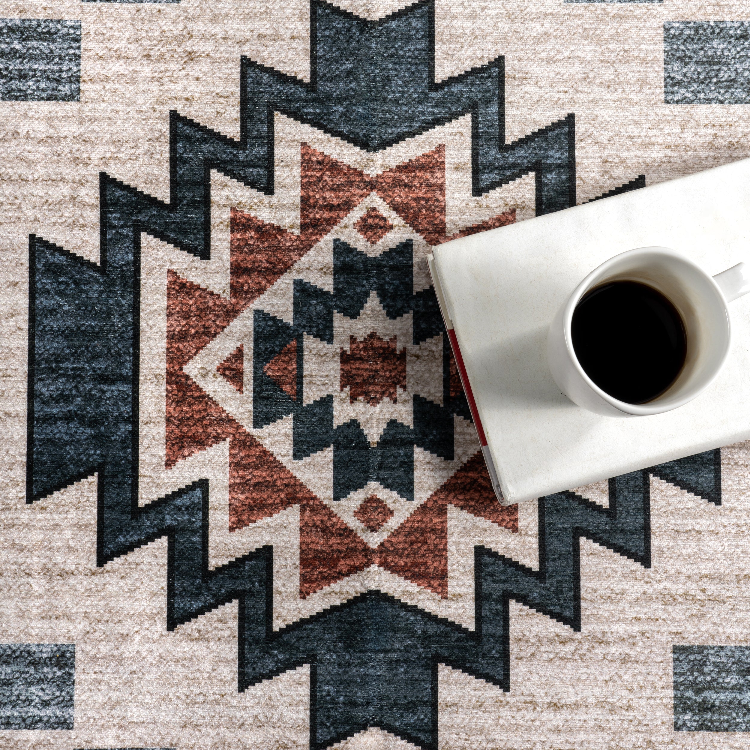 Calli SplashGuard Southwestern Machine Washable Area Rug - Image 7
