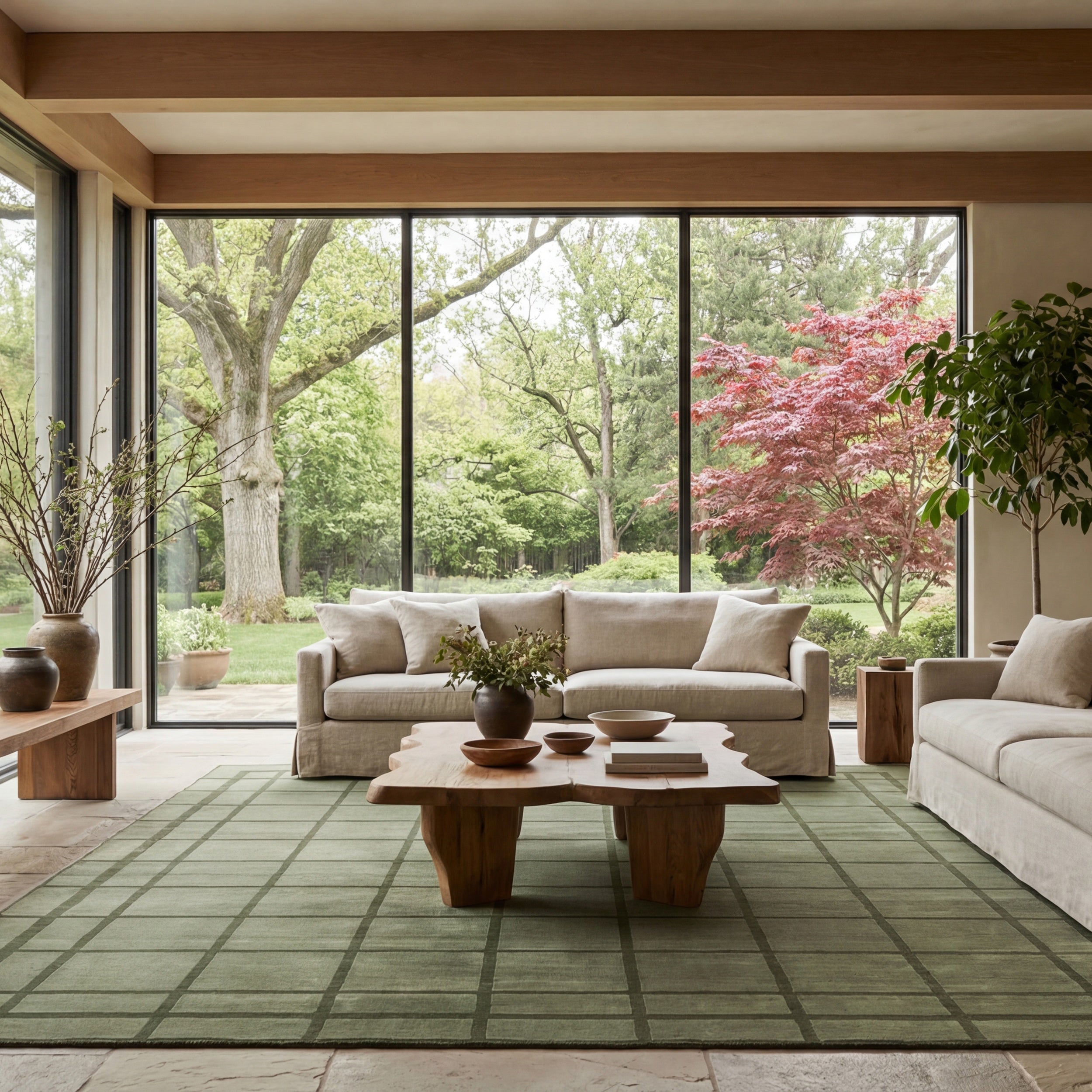 Lunara Textured Checkered Area Rug - Image 2