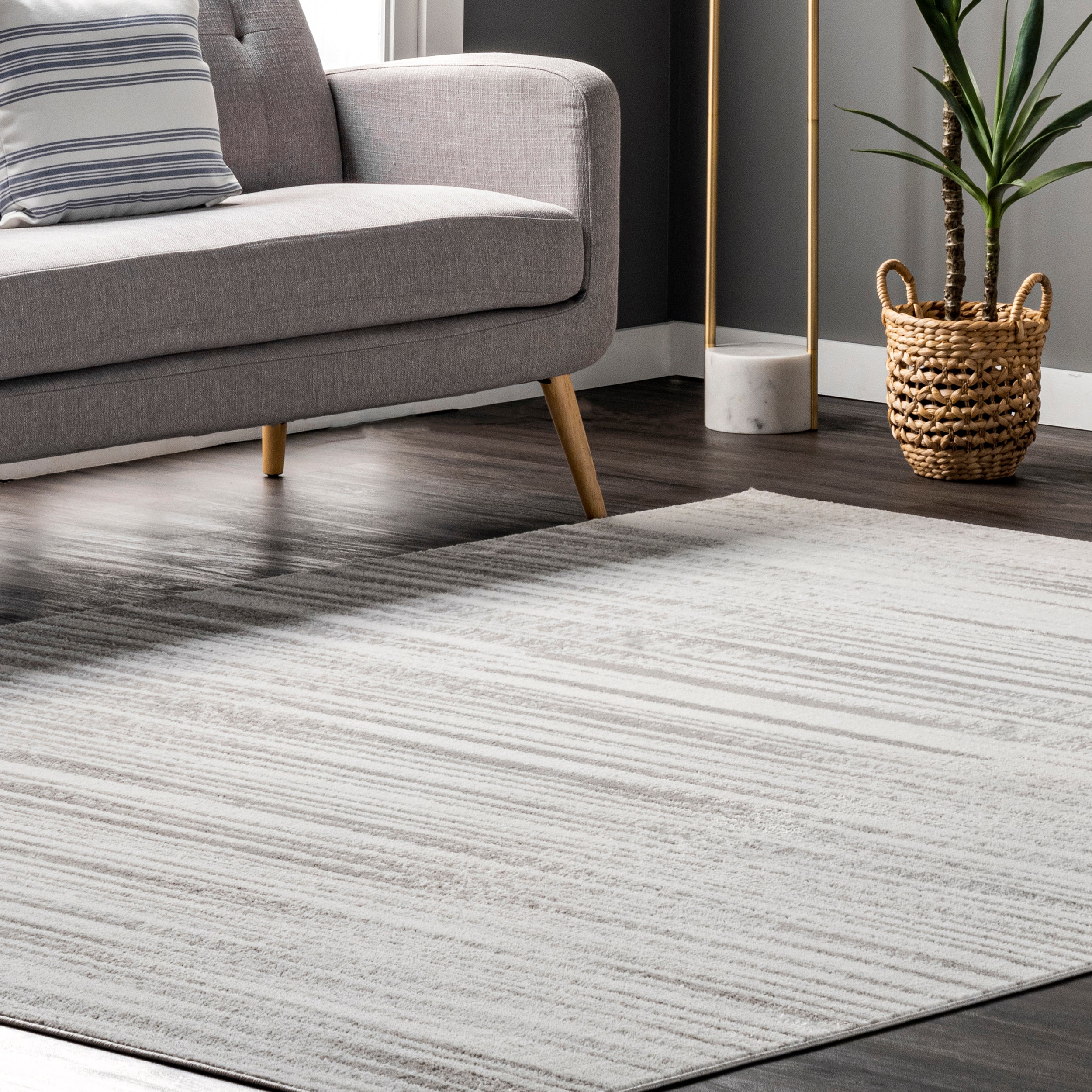 Kiley Faded Serene Stripes Area Rug - Image 9