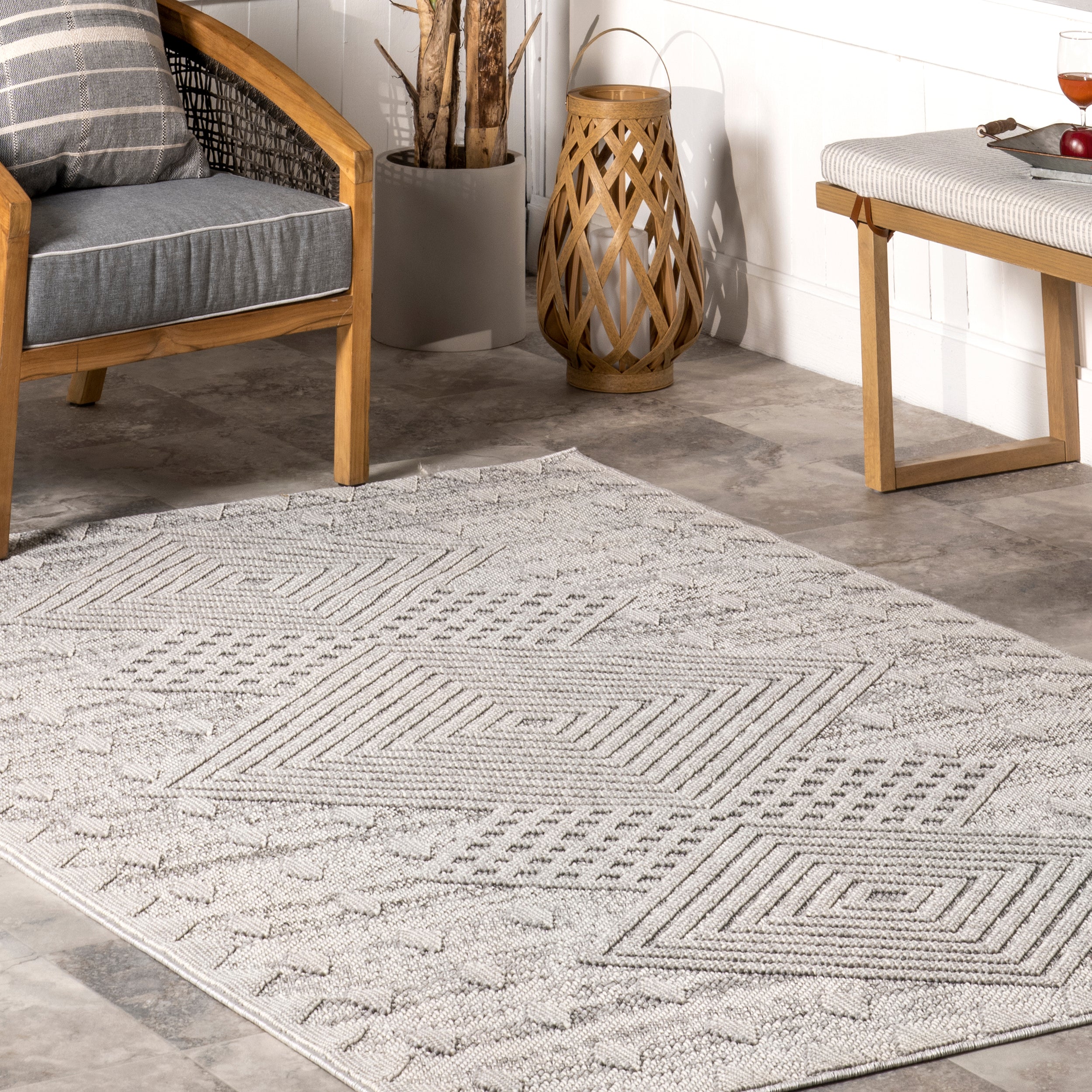 Mindi Bold Geometric Indoor/Outdoor Area Rug - Image 9