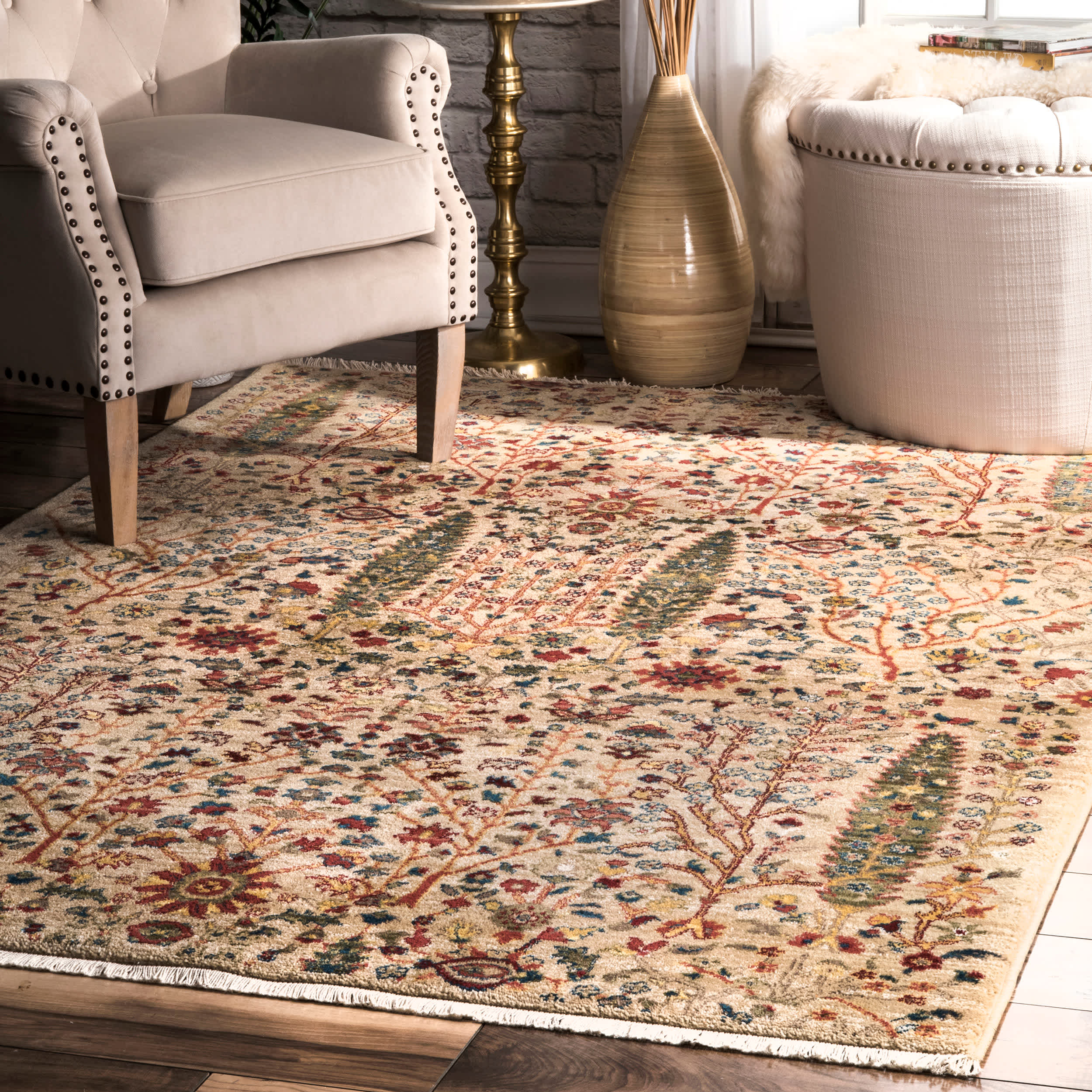 Dasilva Tribal Fringe Area Rug - Image 2