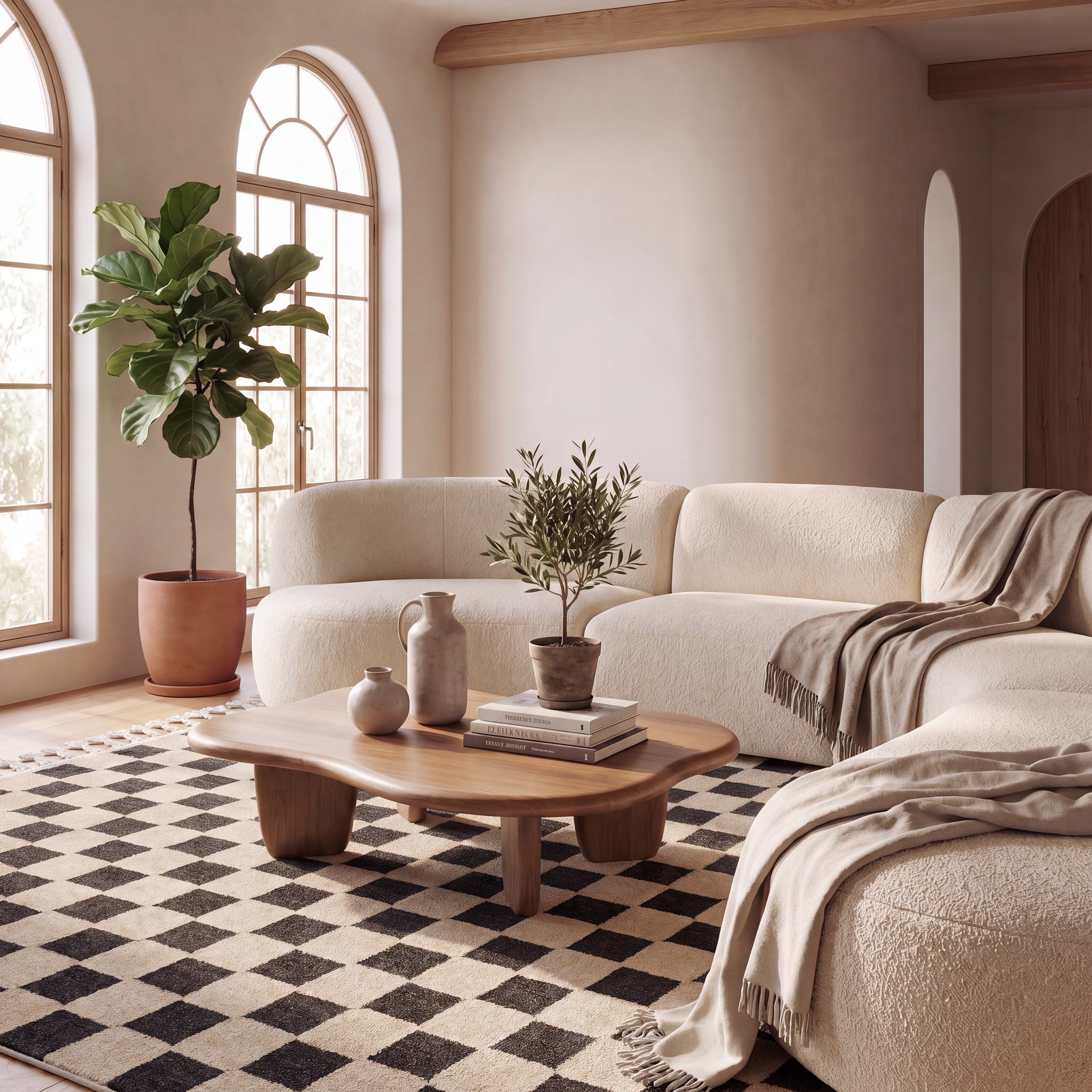 Kaelisse Checkered Modern Indoor Area Rug - Image 2