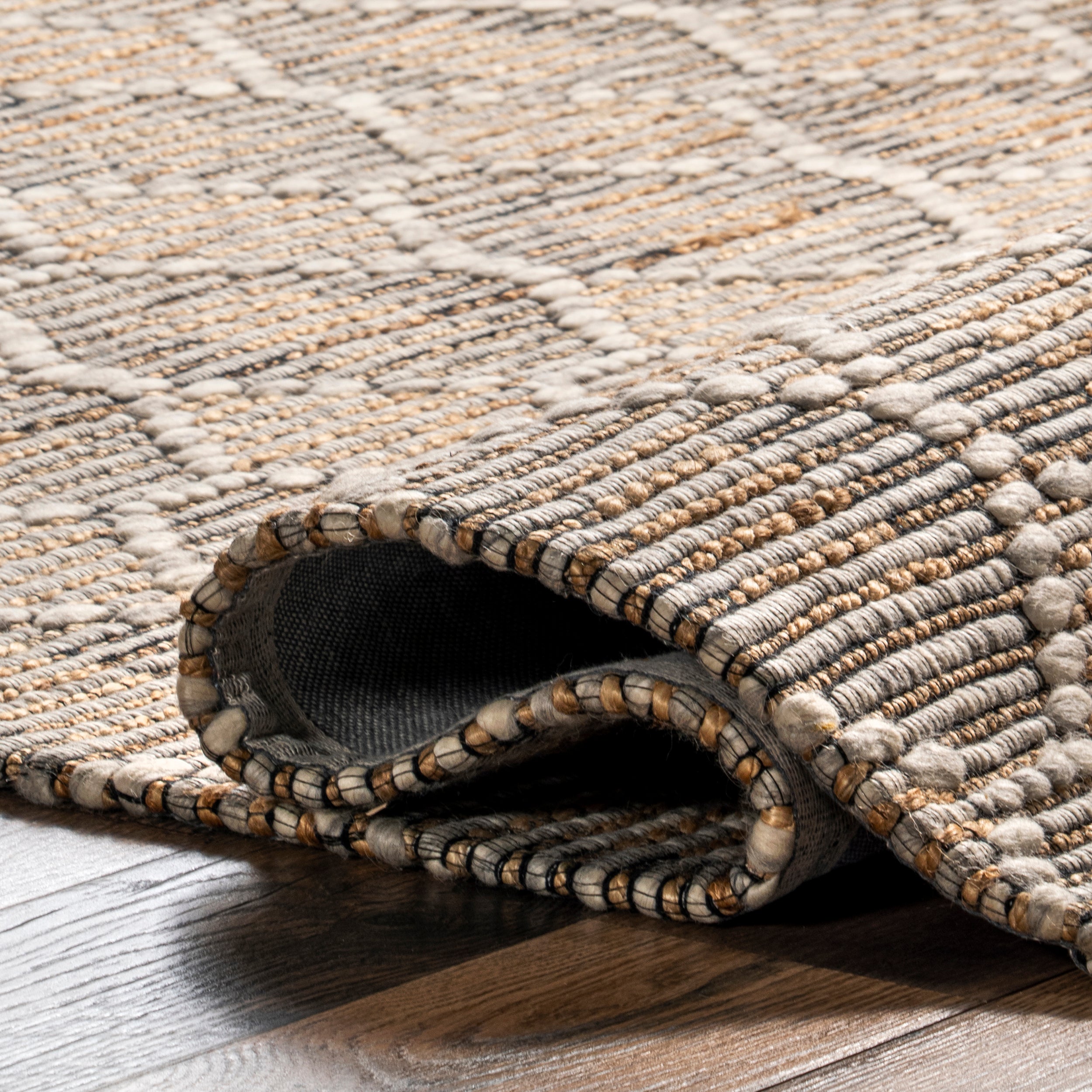 Leanne Geometric Jute and Wool Area Rug - Image 4