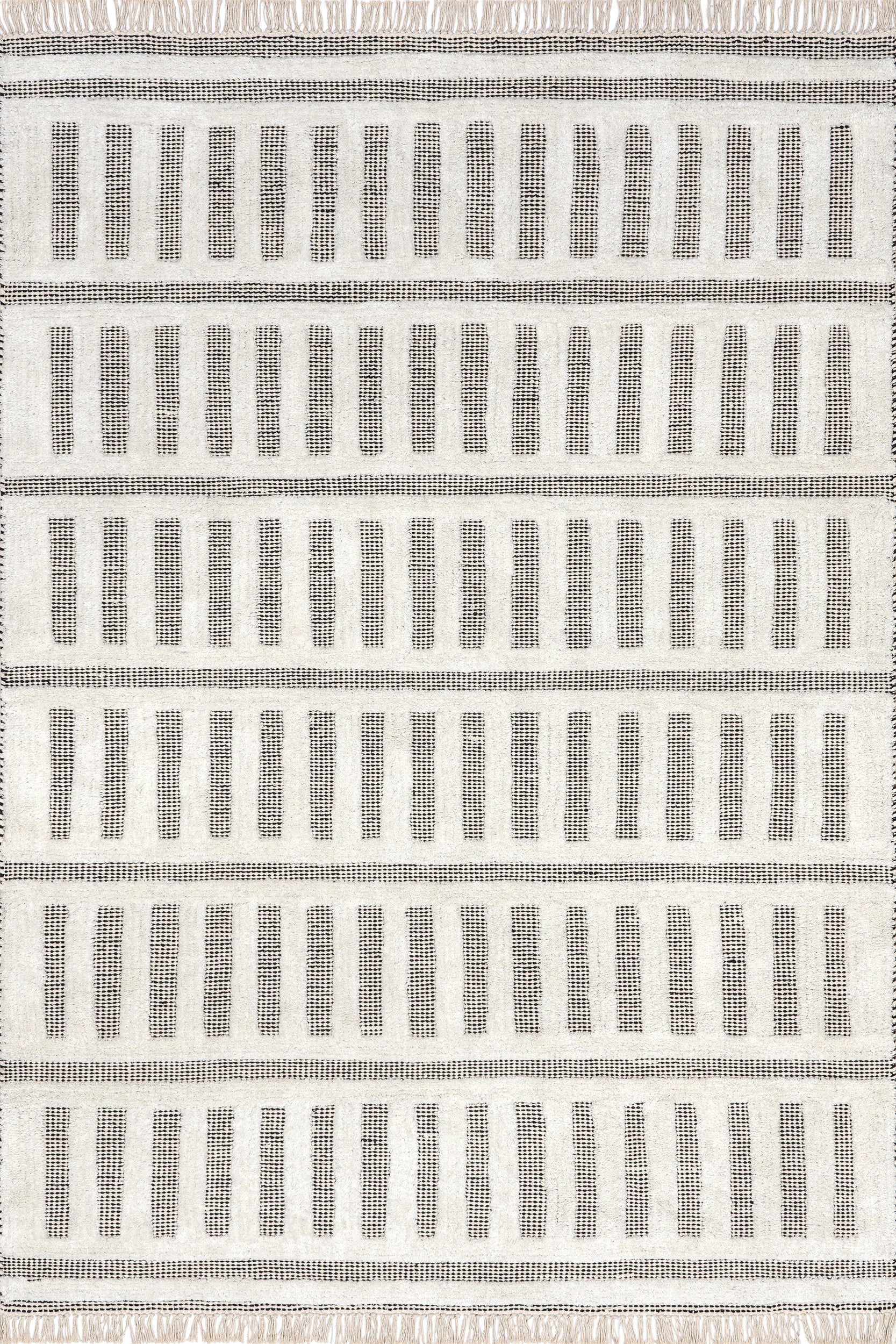 Merrick Tasseled Cotton and Wool Area Rug