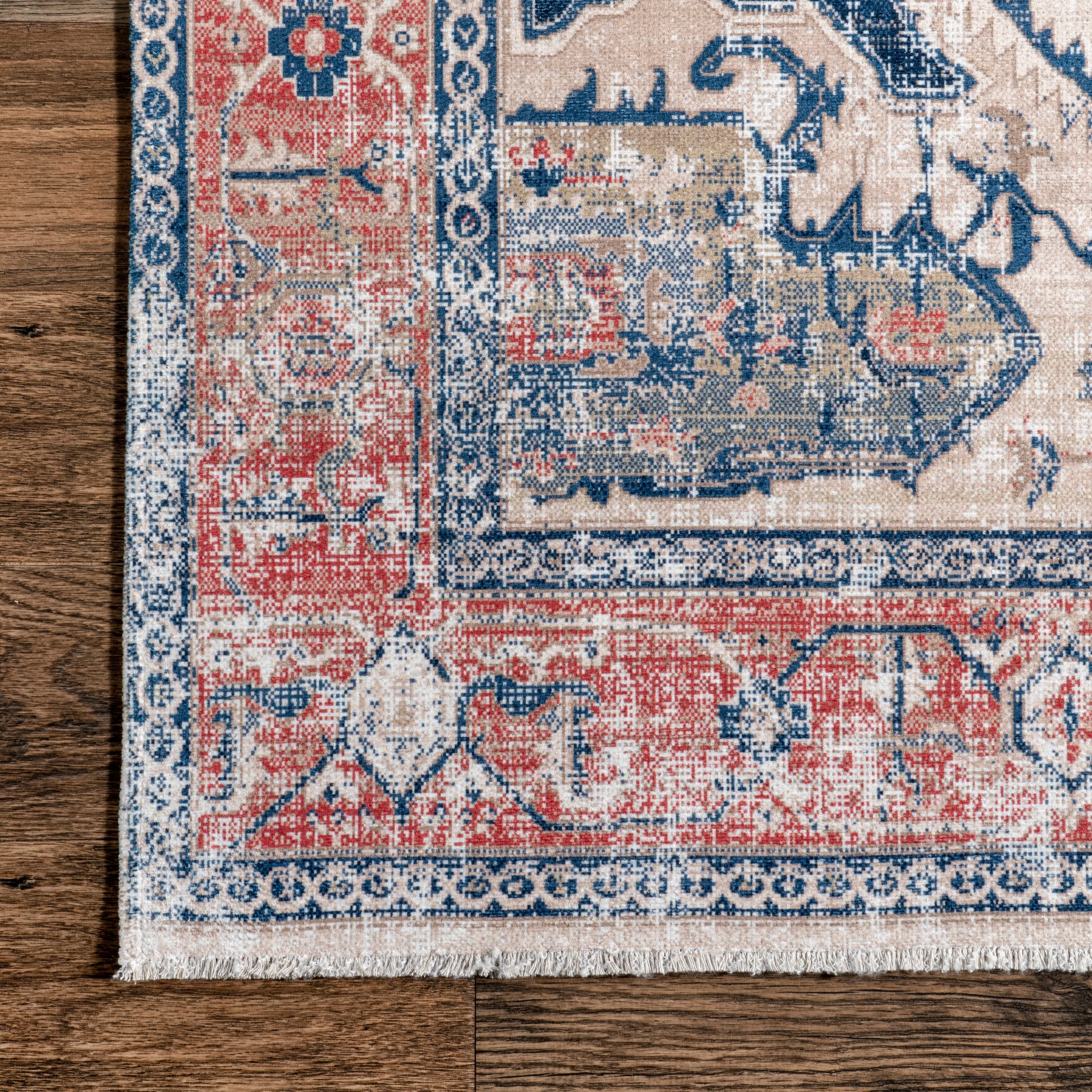 Larkspur Persian Fringed Machine Washable Area Rug - Image 12