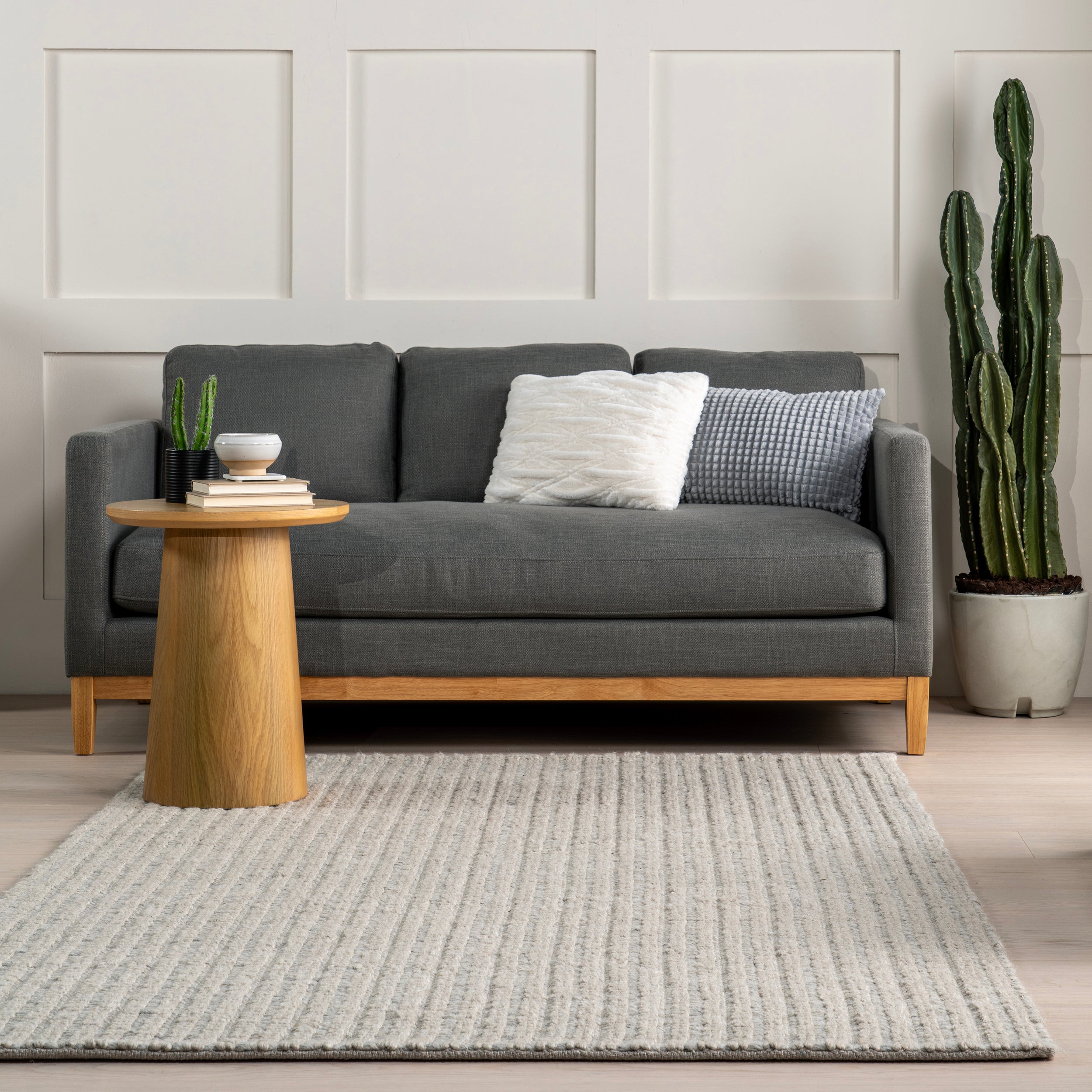 Aaleigha Casual Striped Wool Area Rug - Image 8