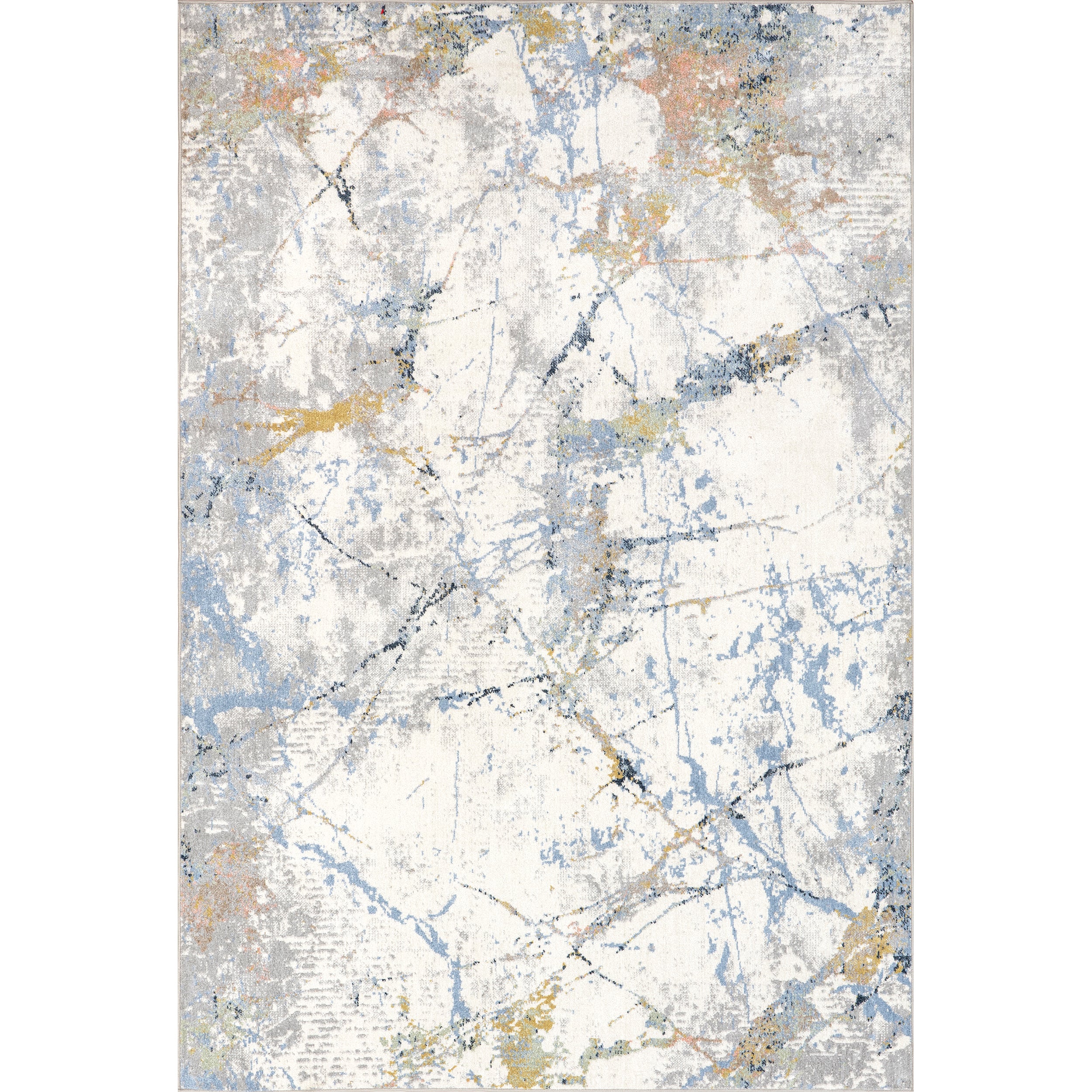 Luca Abstract Splatter Machine Washable Area Rug