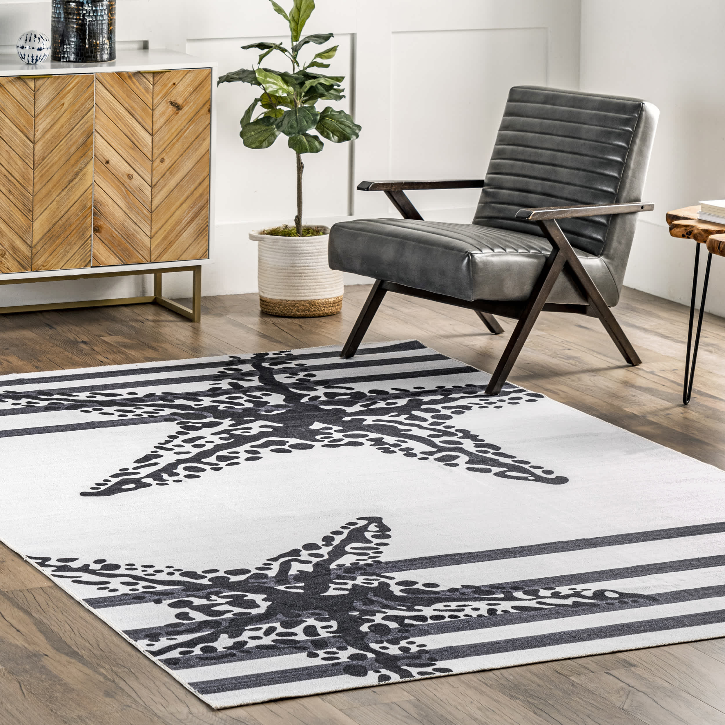 Starfish Machine Washable Area Rug - Image 2