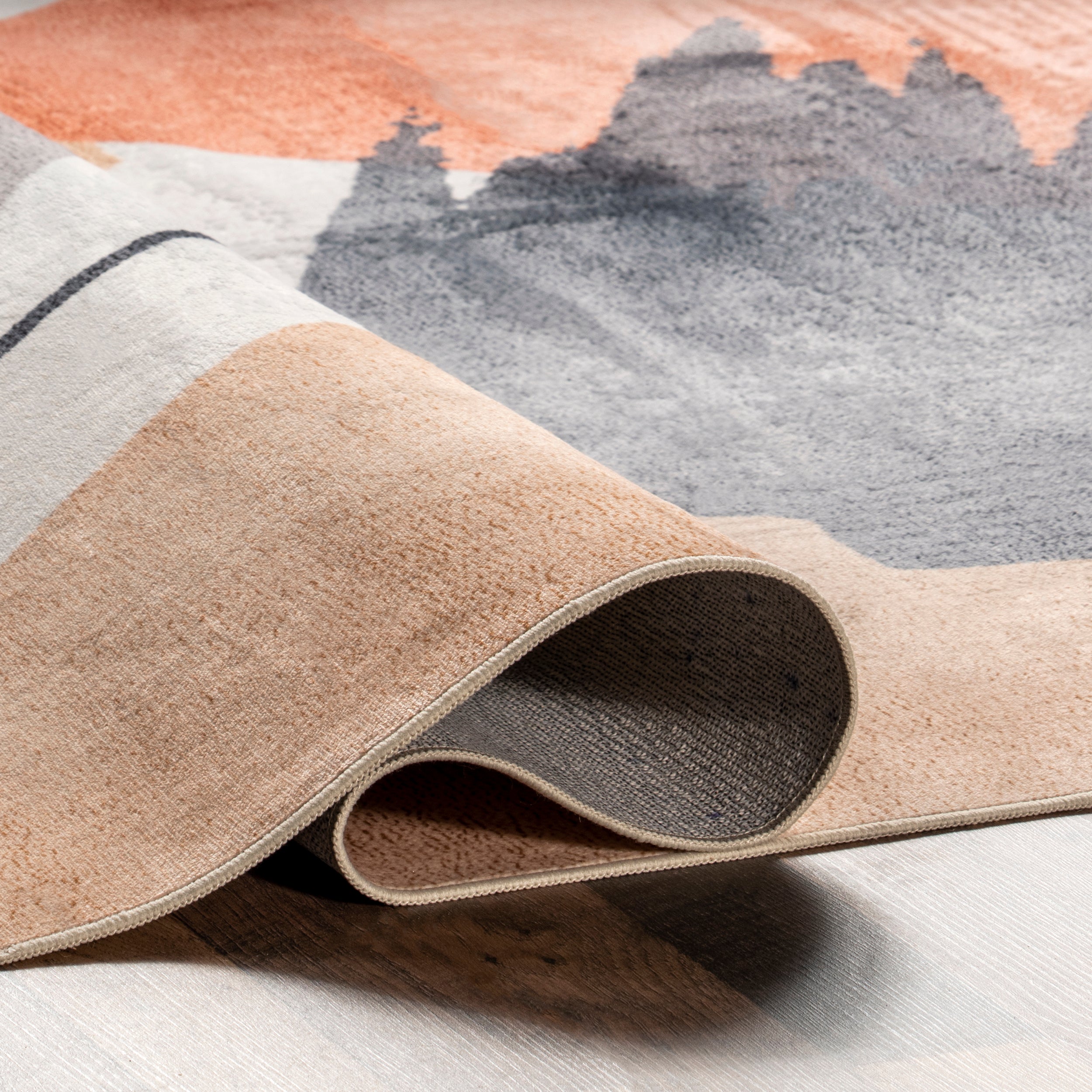 Sheree Abstract Watercolor Machine Washable Area Rug - Image 4