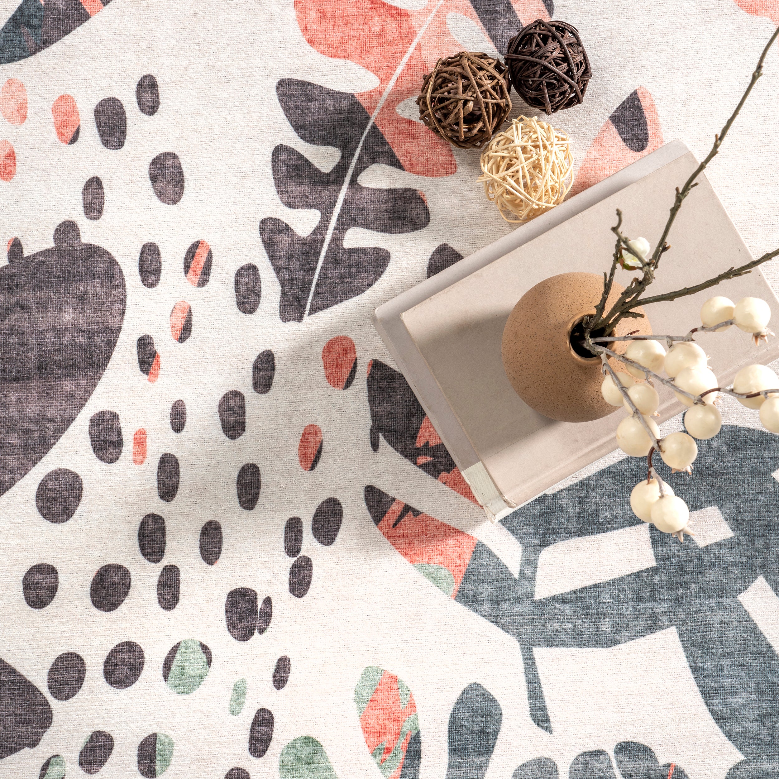 Mara Floral Machine Washable Indoor/Outdoor Area Rug - Image 6