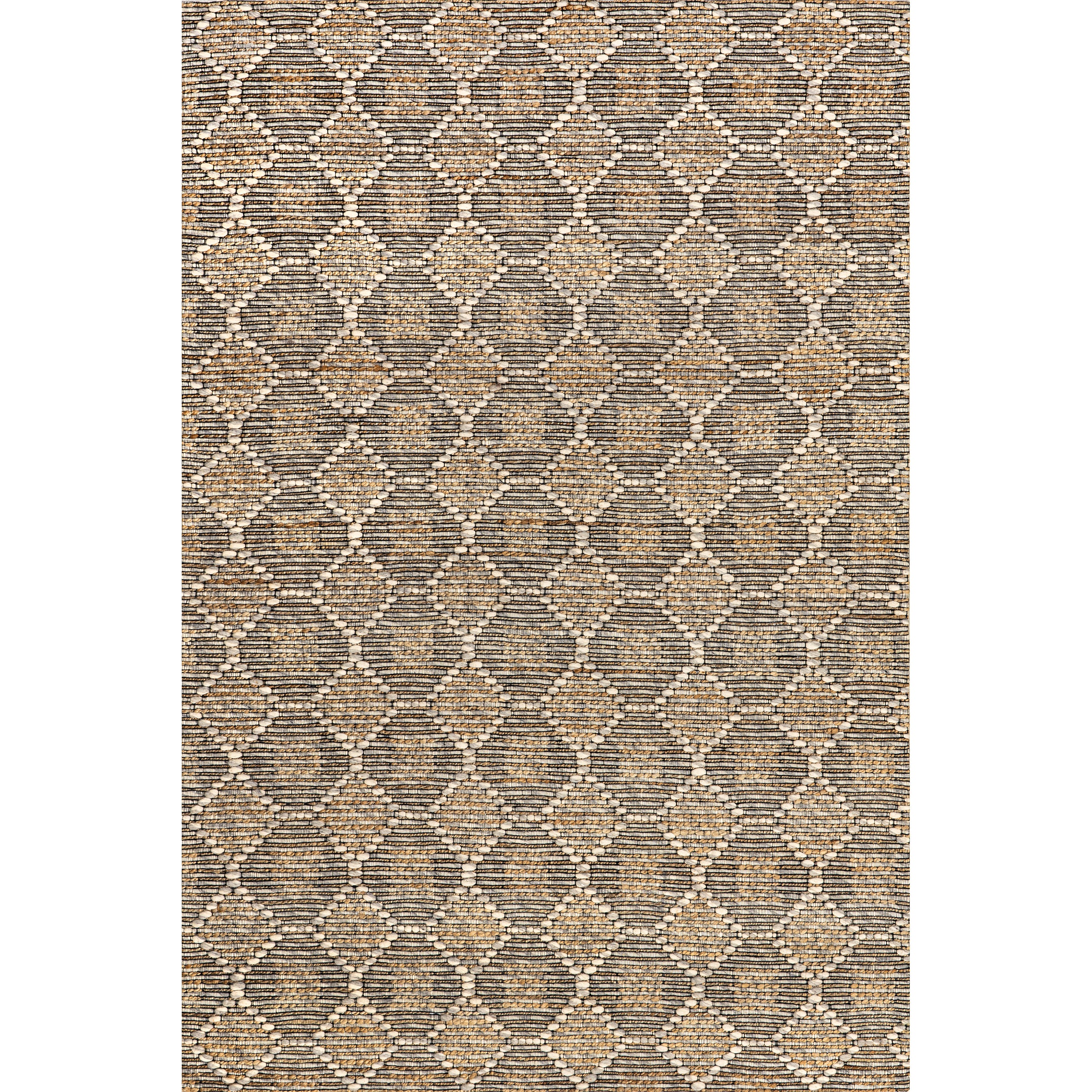 Leanne Geometric Jute and Wool Area Rug
