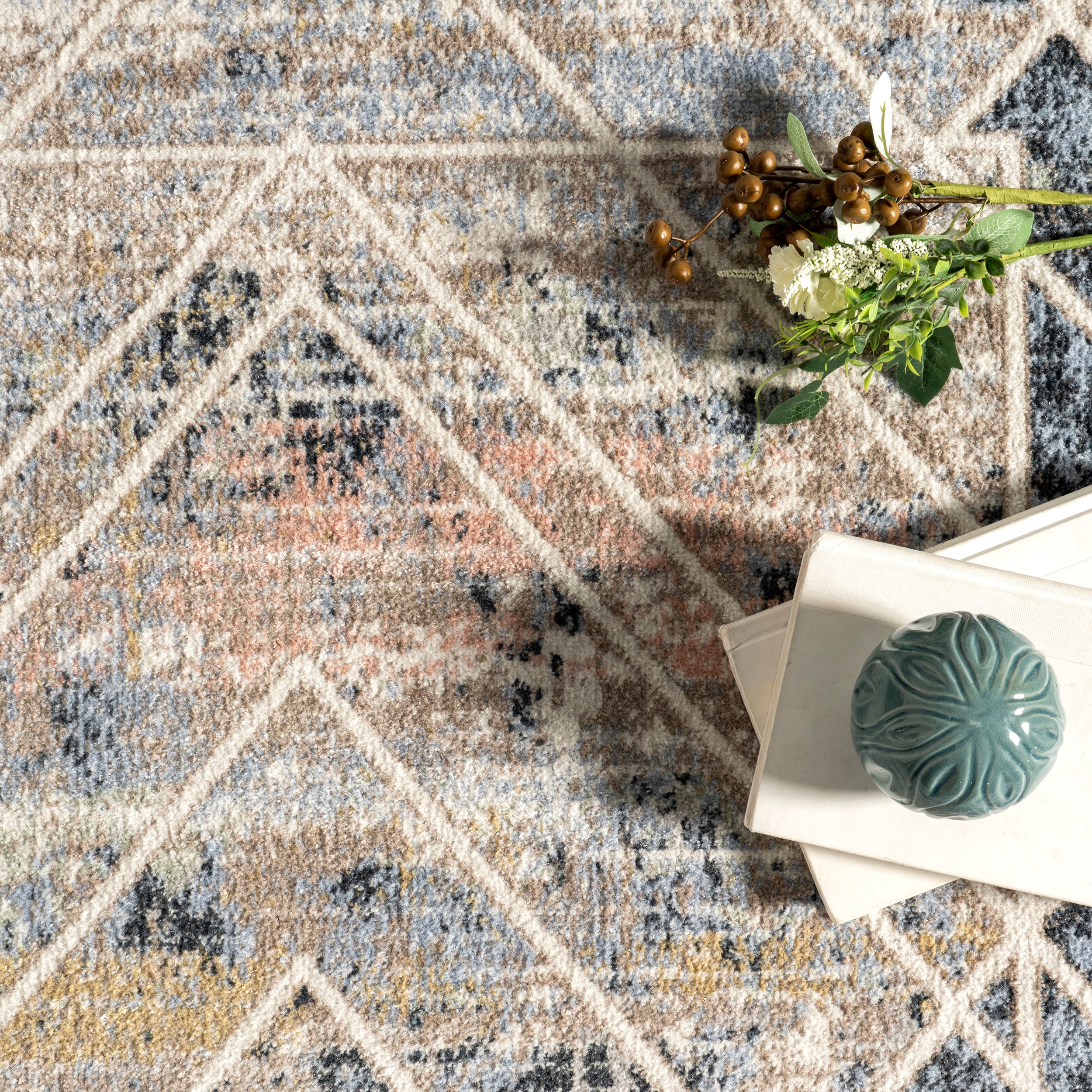 Nika Modern Faded Machine Washable Area Rug - Image 6