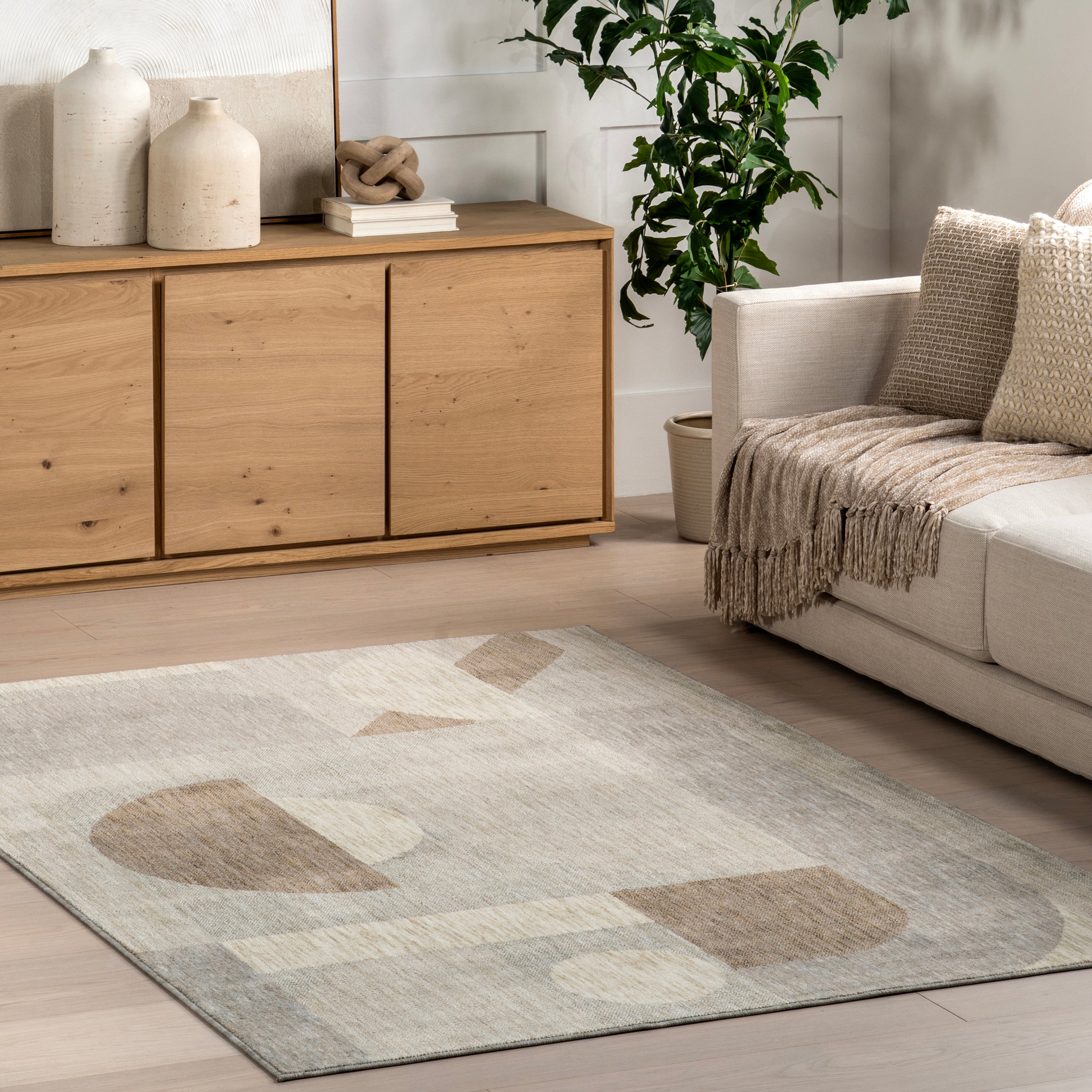 Rhona Modern Geometric Recycled Area Rug - Image 11