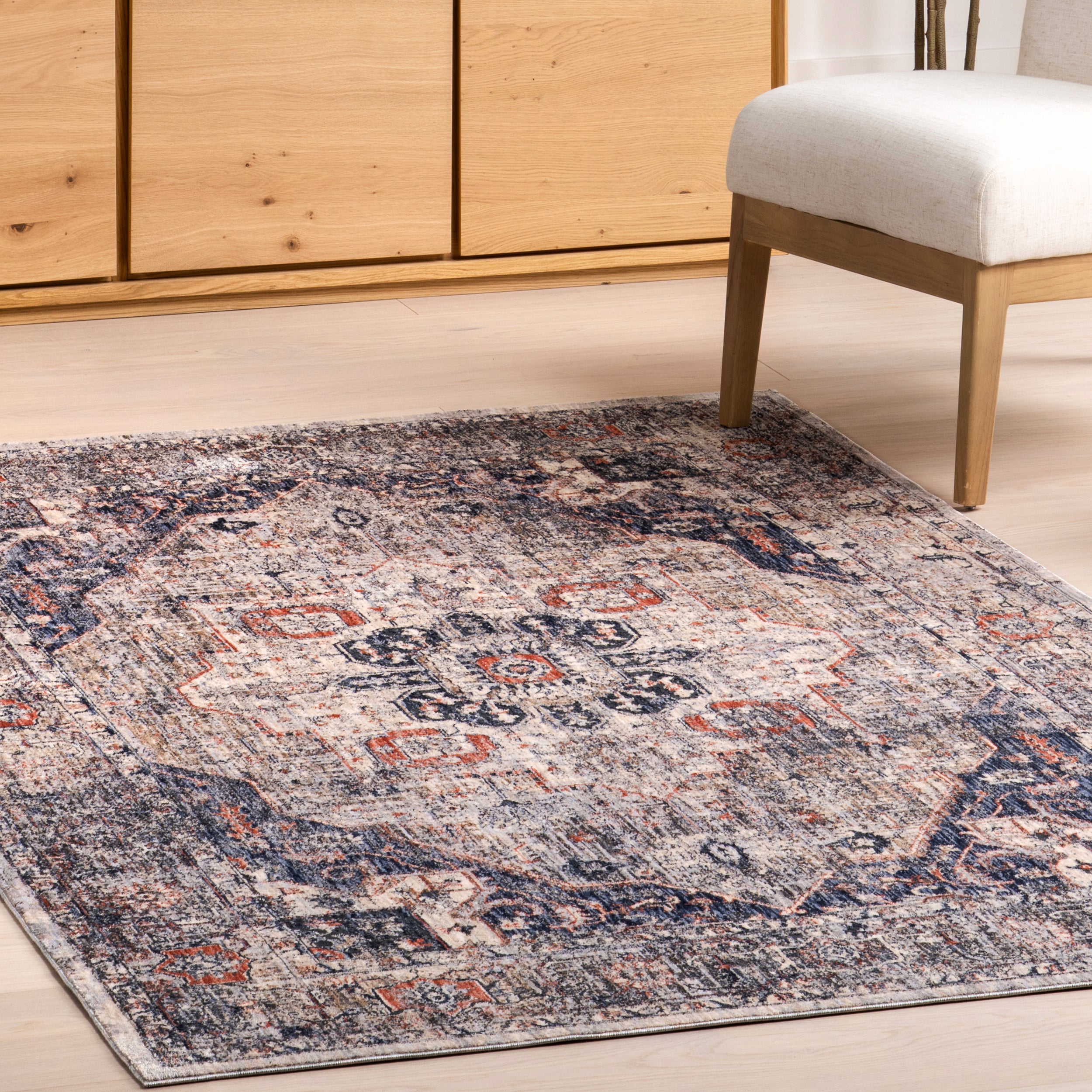Saffron Traditional Medallion Area Rug - Image 9