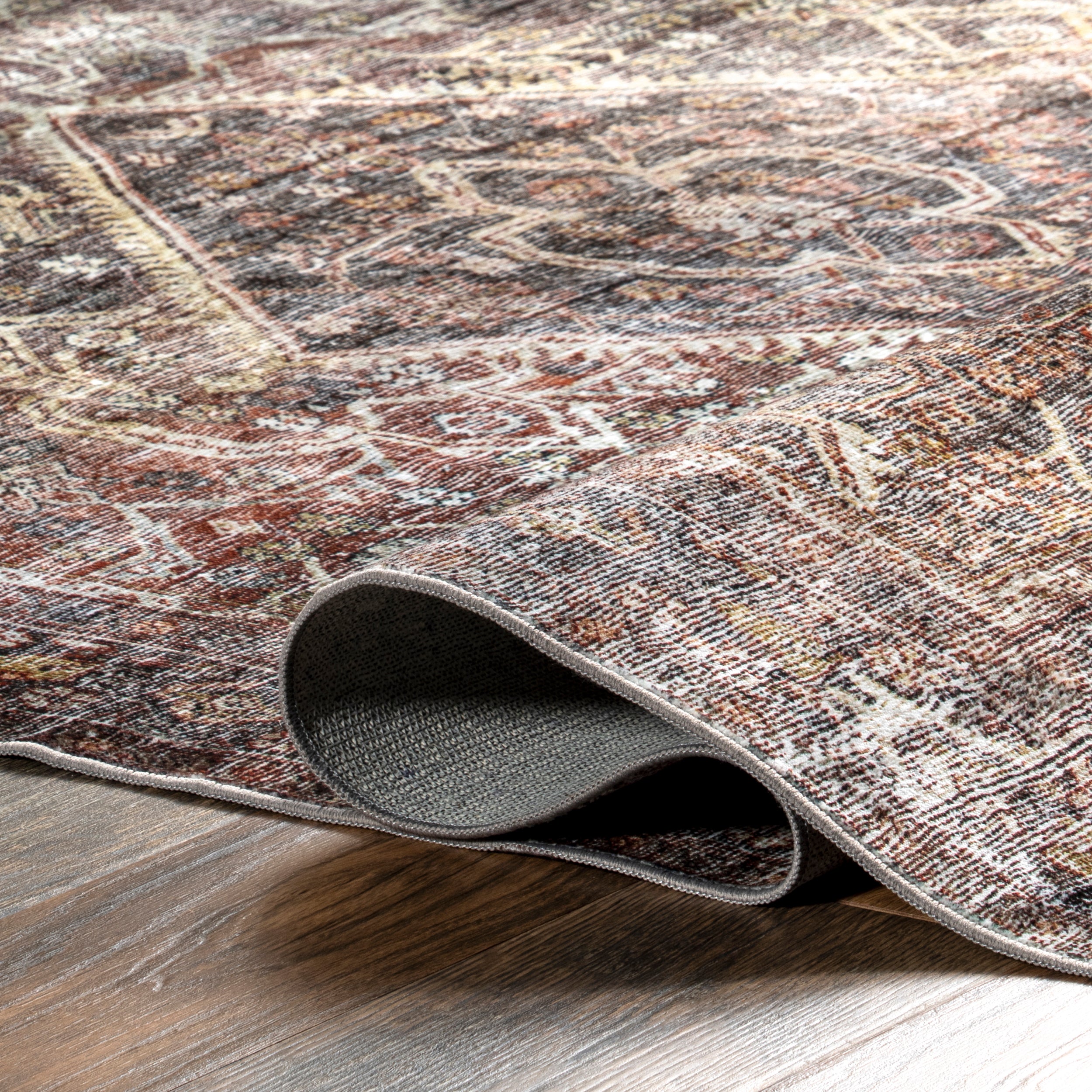 Zofia Vintage Persian Machine Washable Area Rug - Image 4