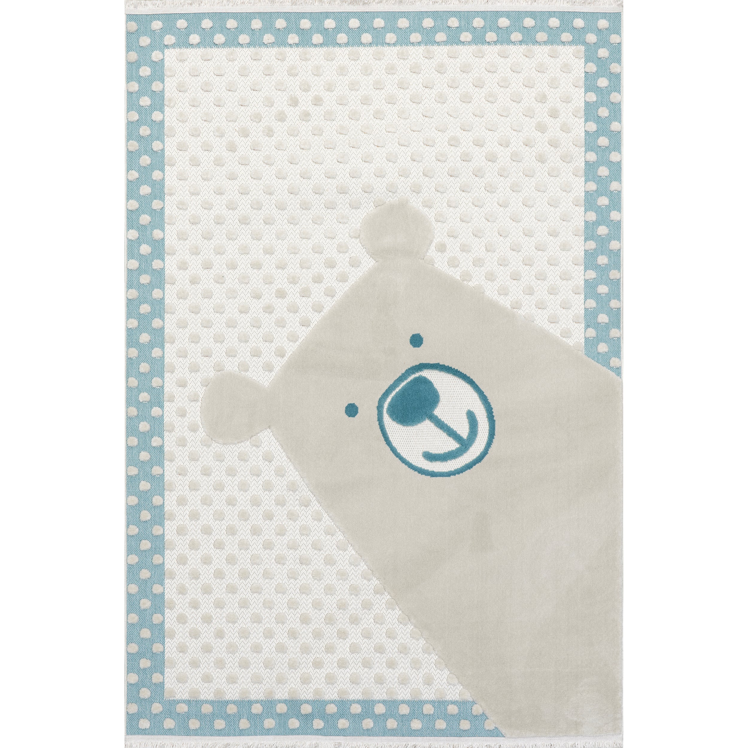 Cecelia Polar Bear Kids Fringe Area Rug - Image 10