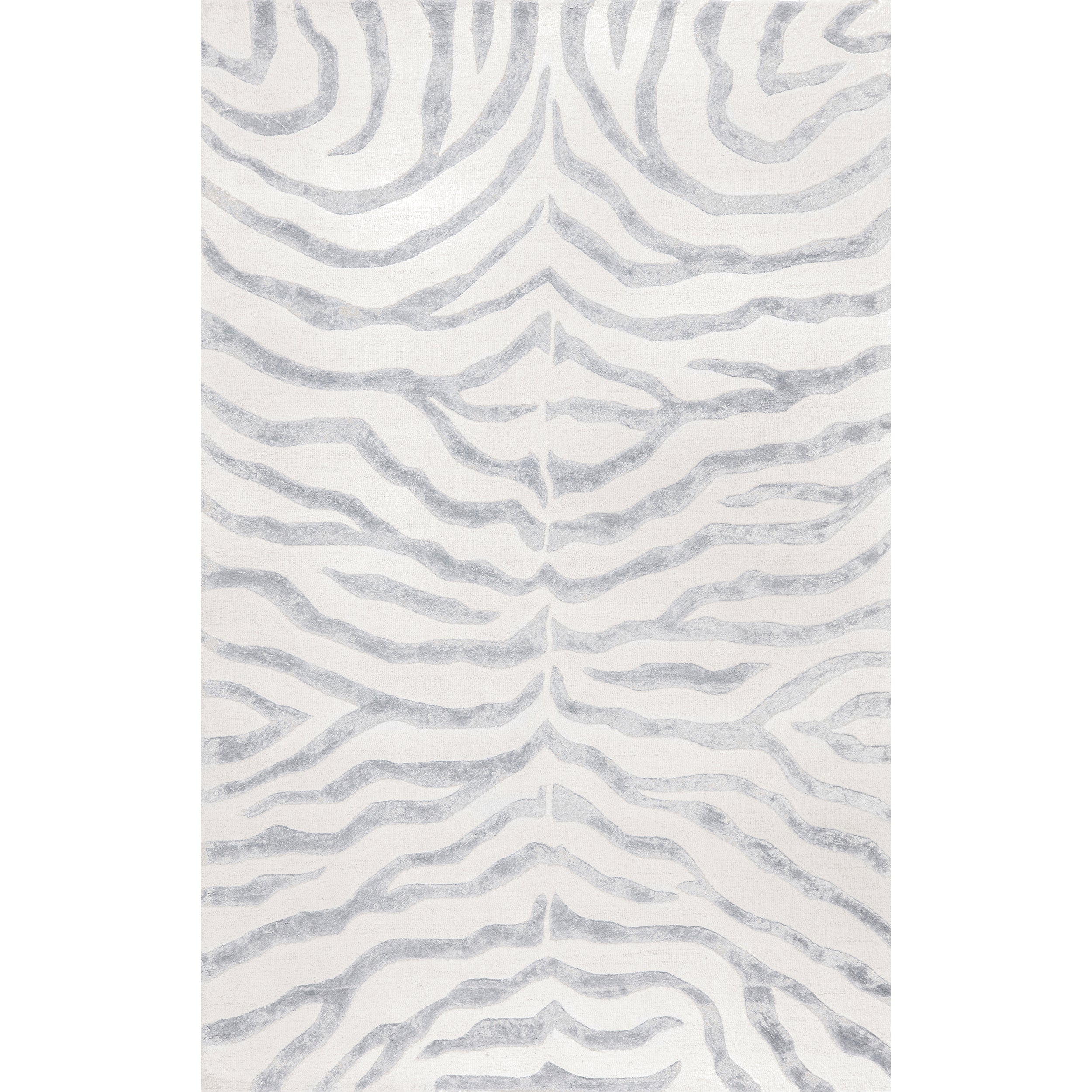 Hand Tufted Plush Zebra Area Rug
