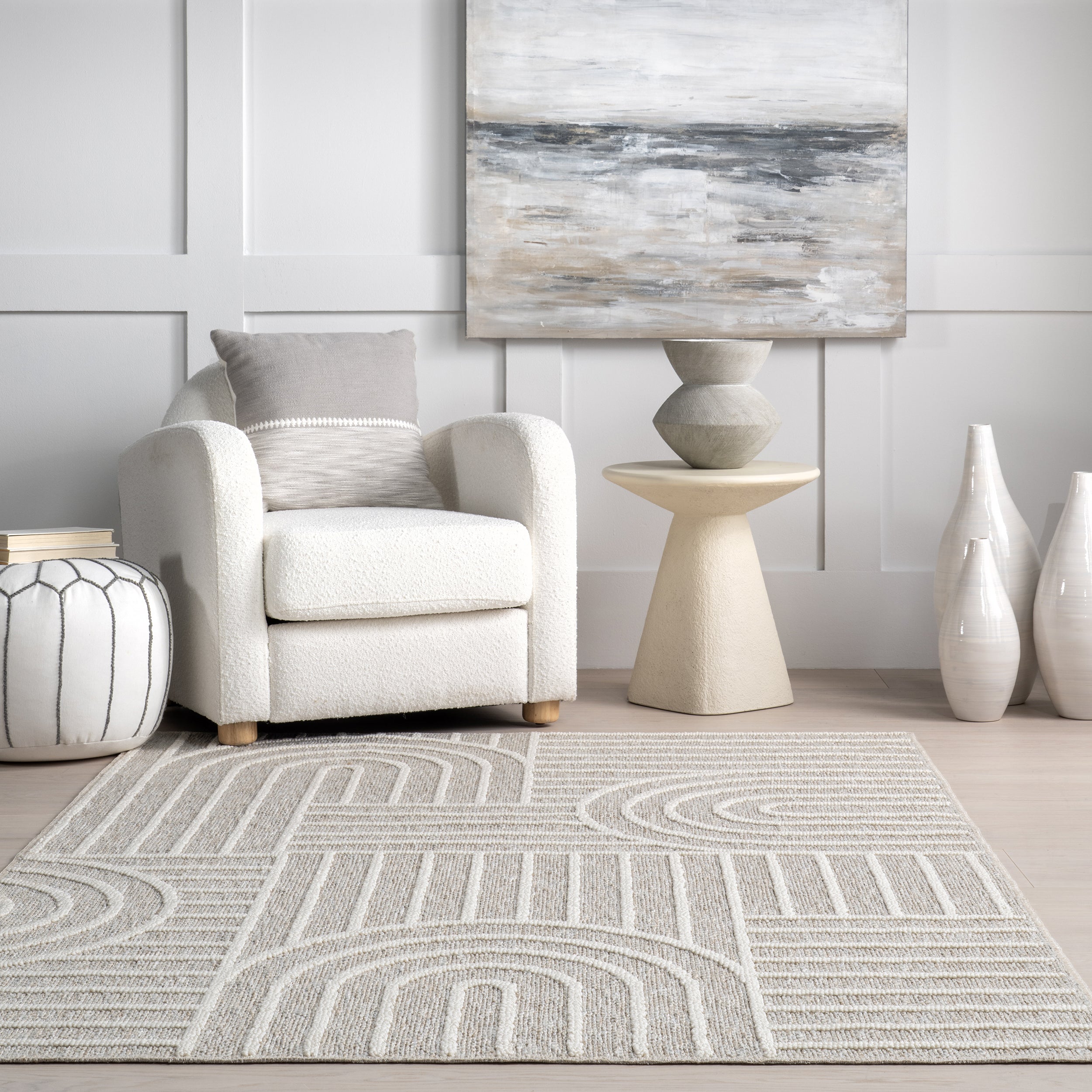 Liliya Modern Geometric Machine Washable Area Rug - Image 8