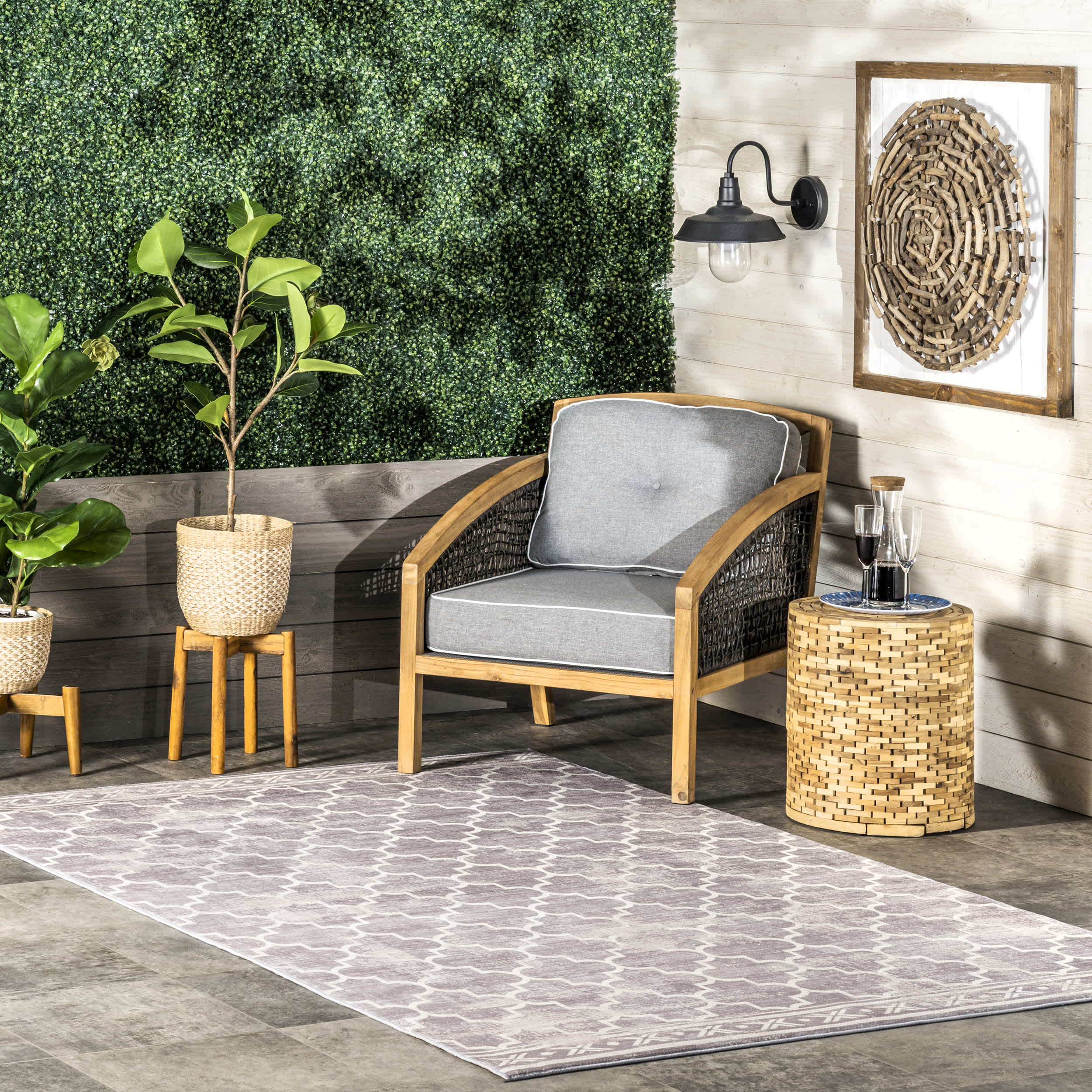 Maribel Geometric Machine Washable Indoor/Outdoor Area Rug - Image 14