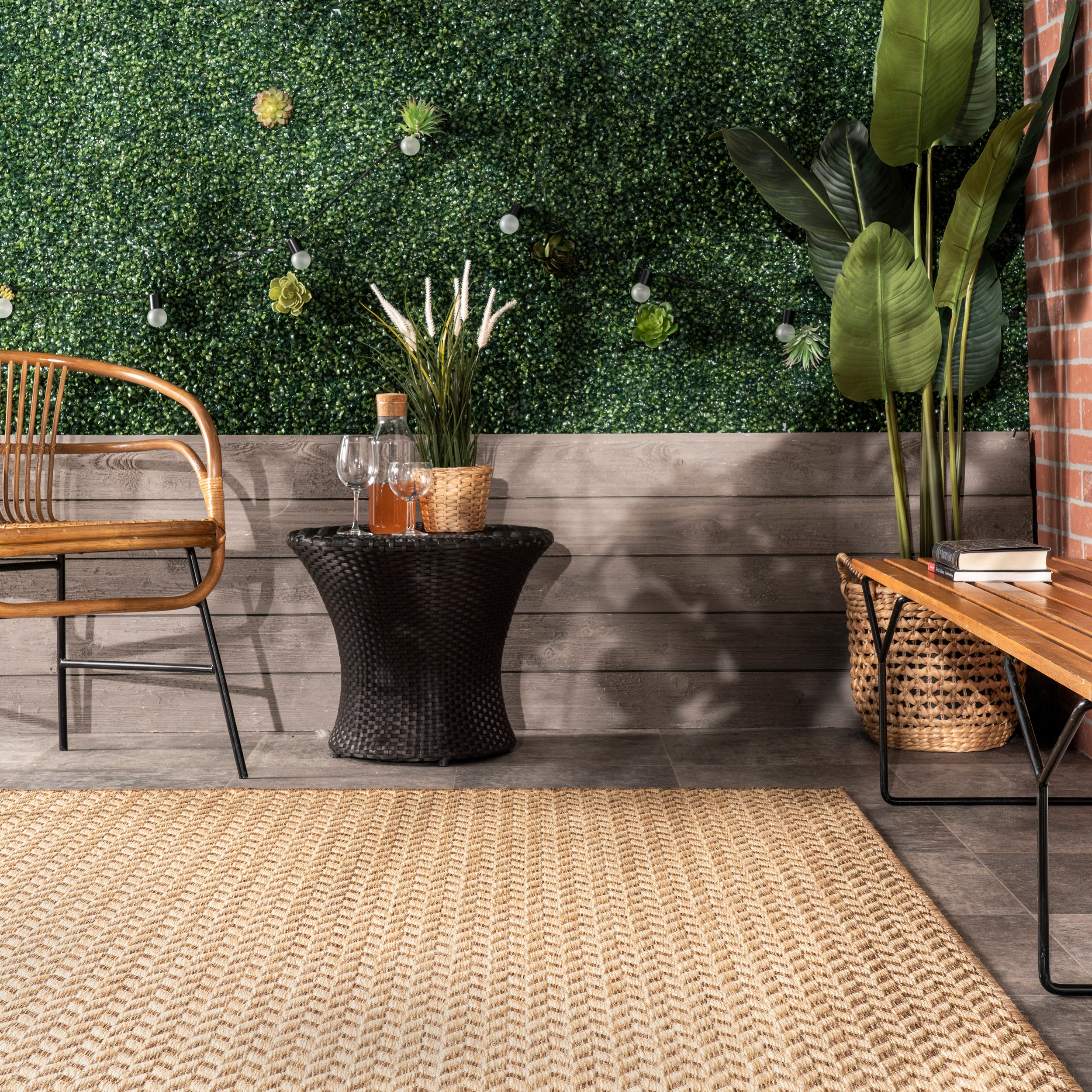 Camryn Herringbone Indoor/Outdoor Area Rug - Image 8