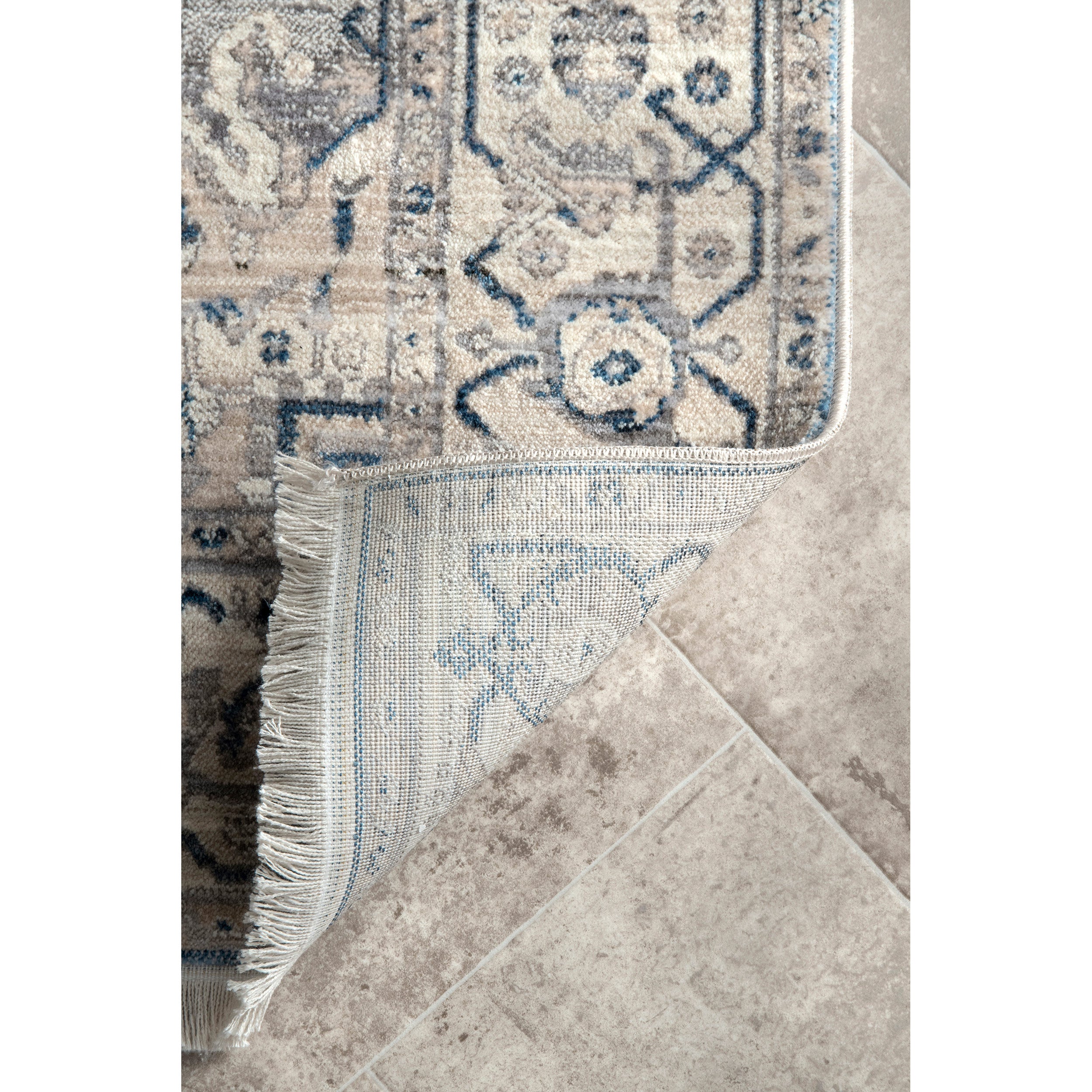 Harriet Vintage Medallion Fringe Area Rug - Image 6