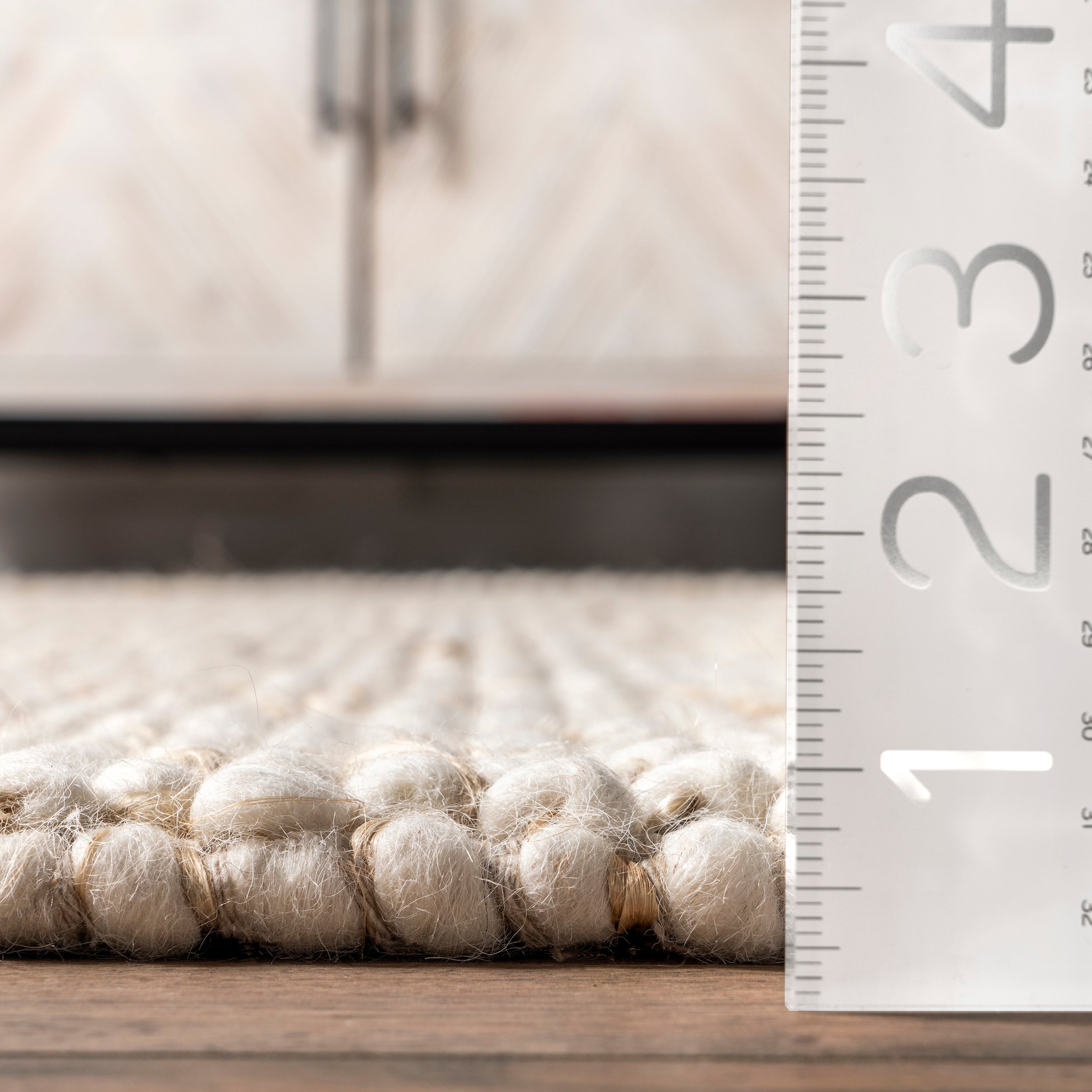 Deeanna Casual Textured Wool Area Rug - Image 3