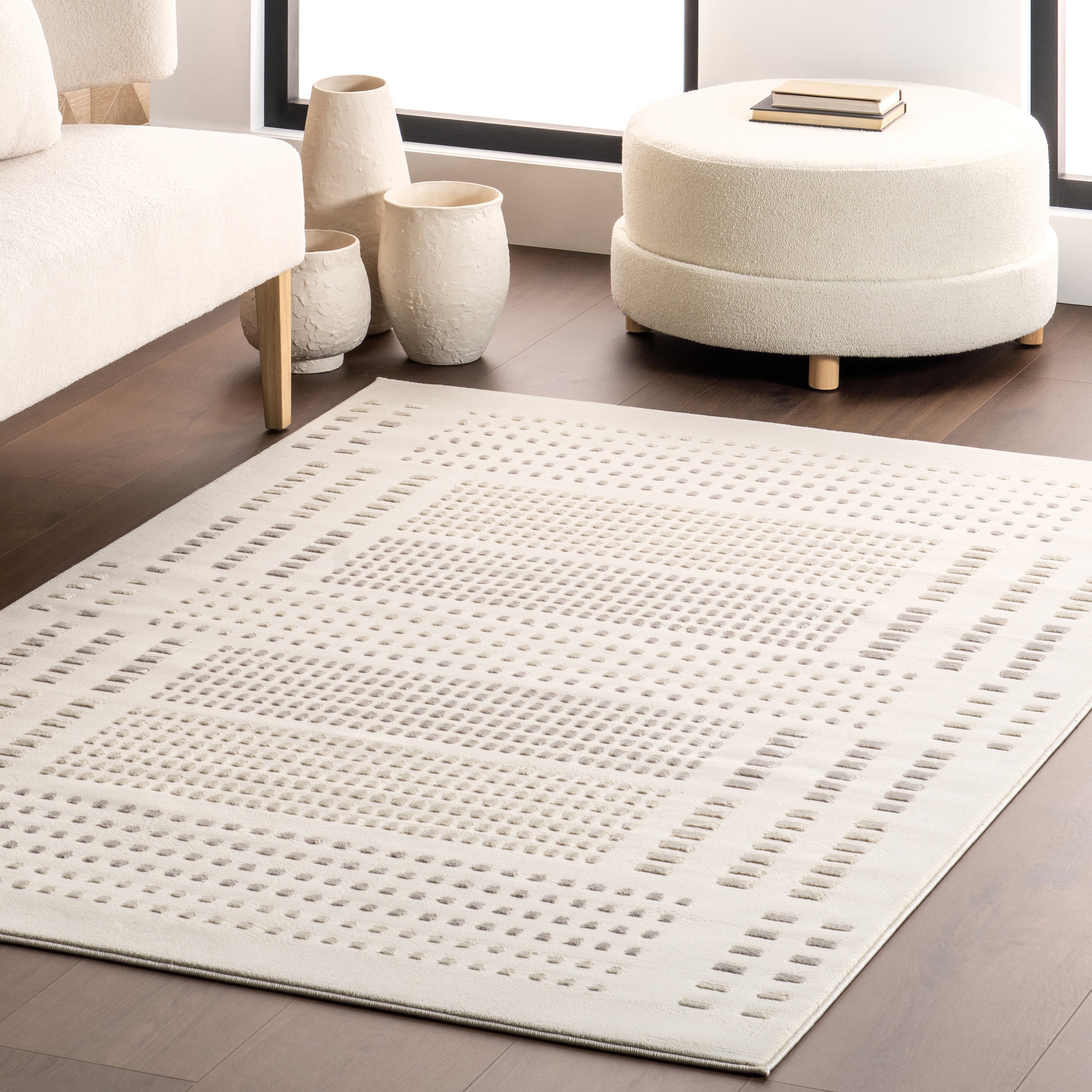 Rowyn Geometric Machine Washable Area Rug - Image 9