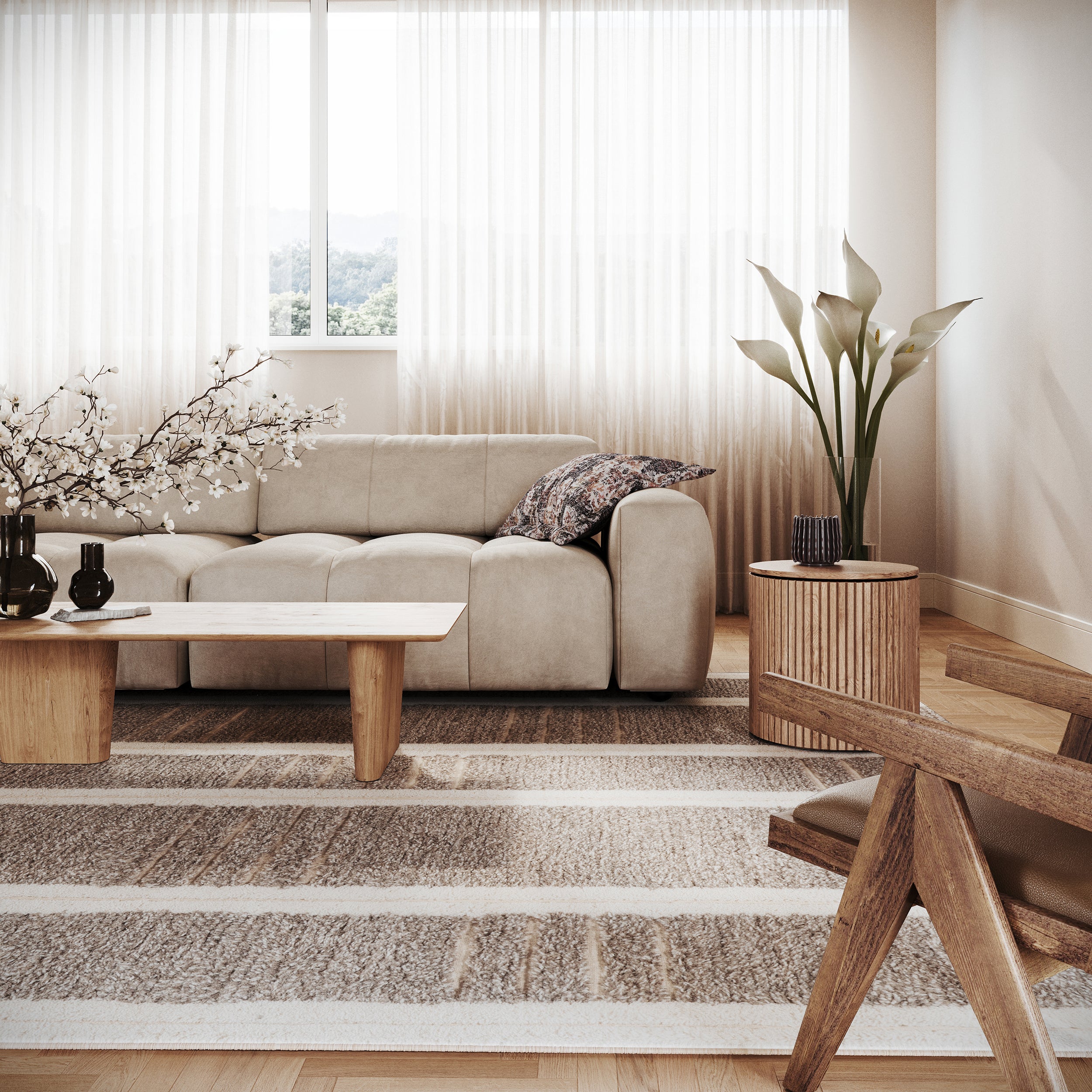 Nuloom Adaluna Modern Striped Wool Area Rug - Image 9
