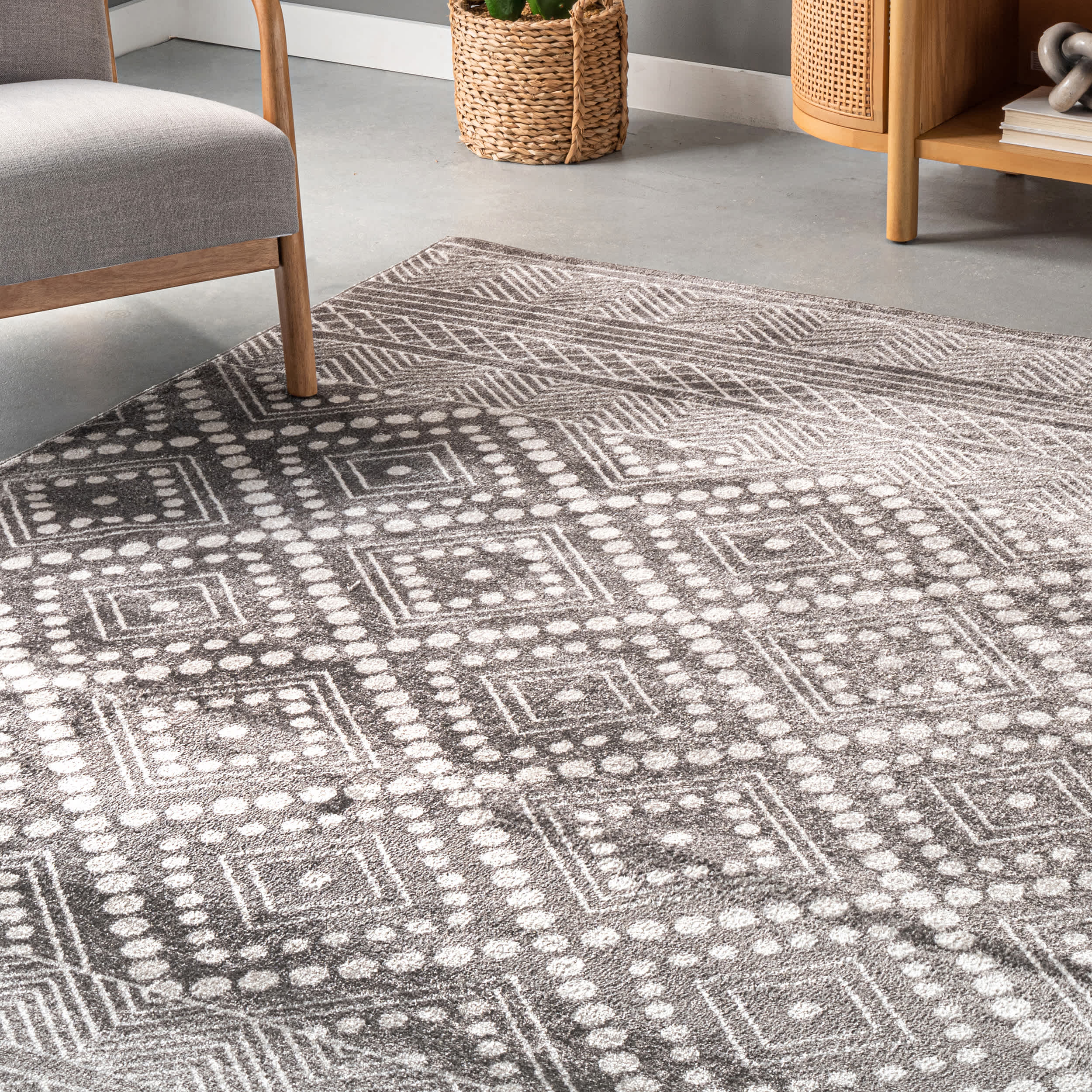 Phyllis Machine Washable Diamond Trellis Area Rug - Image 21
