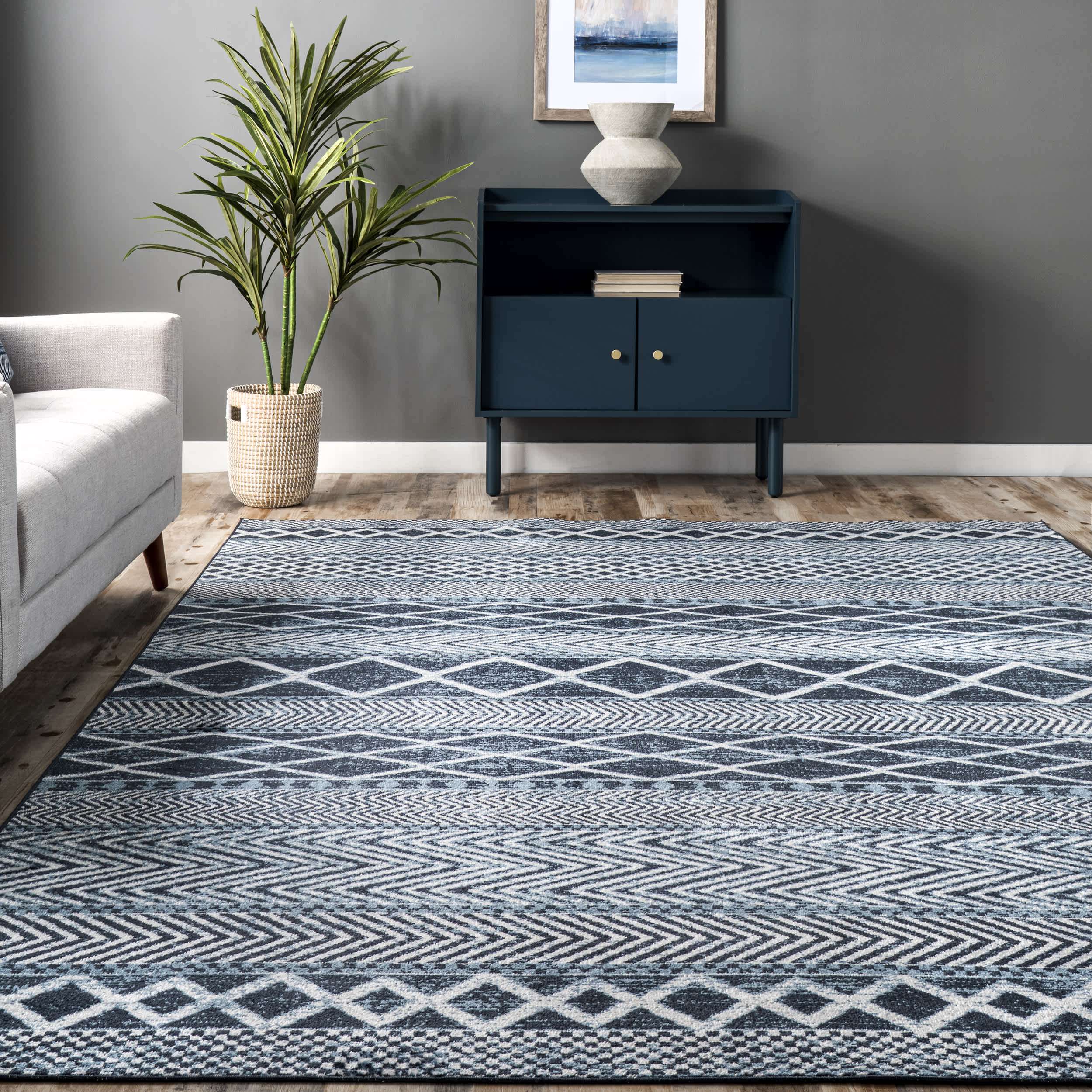 Ginnie Washable Banded Area Rug - Image 8