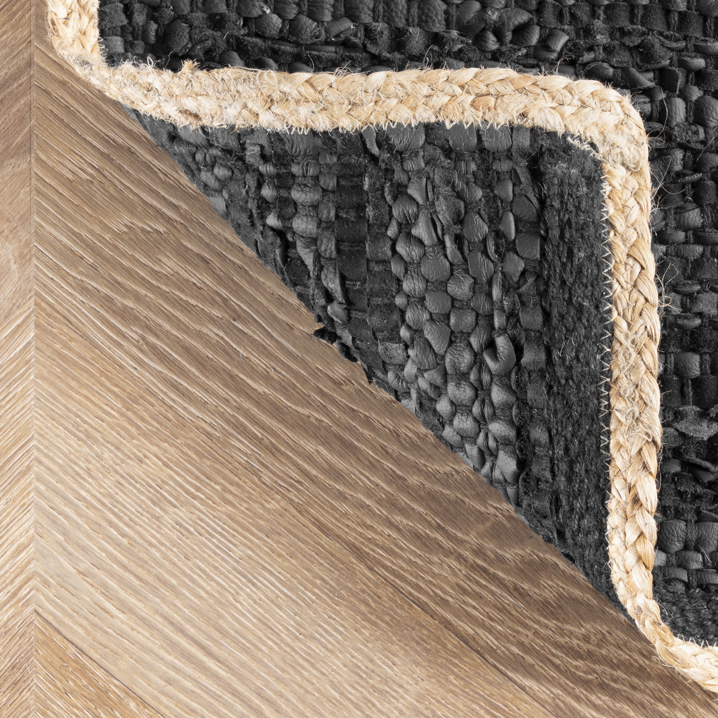 Sabby Hand Woven Leather Flatweave Area Rug - Image 27