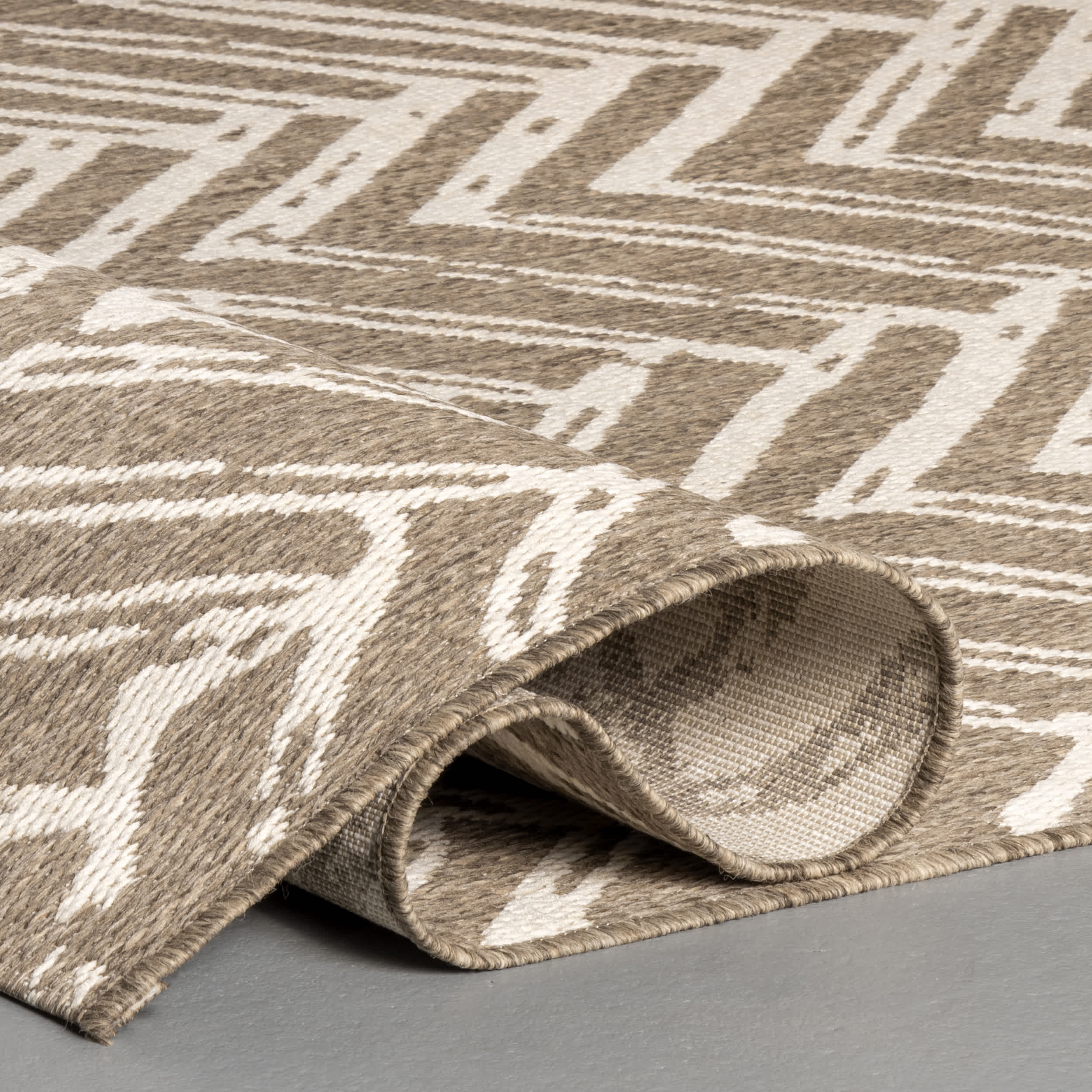 Macklin Herringbone Indoor/Outdoor Area Rug - Image 4
