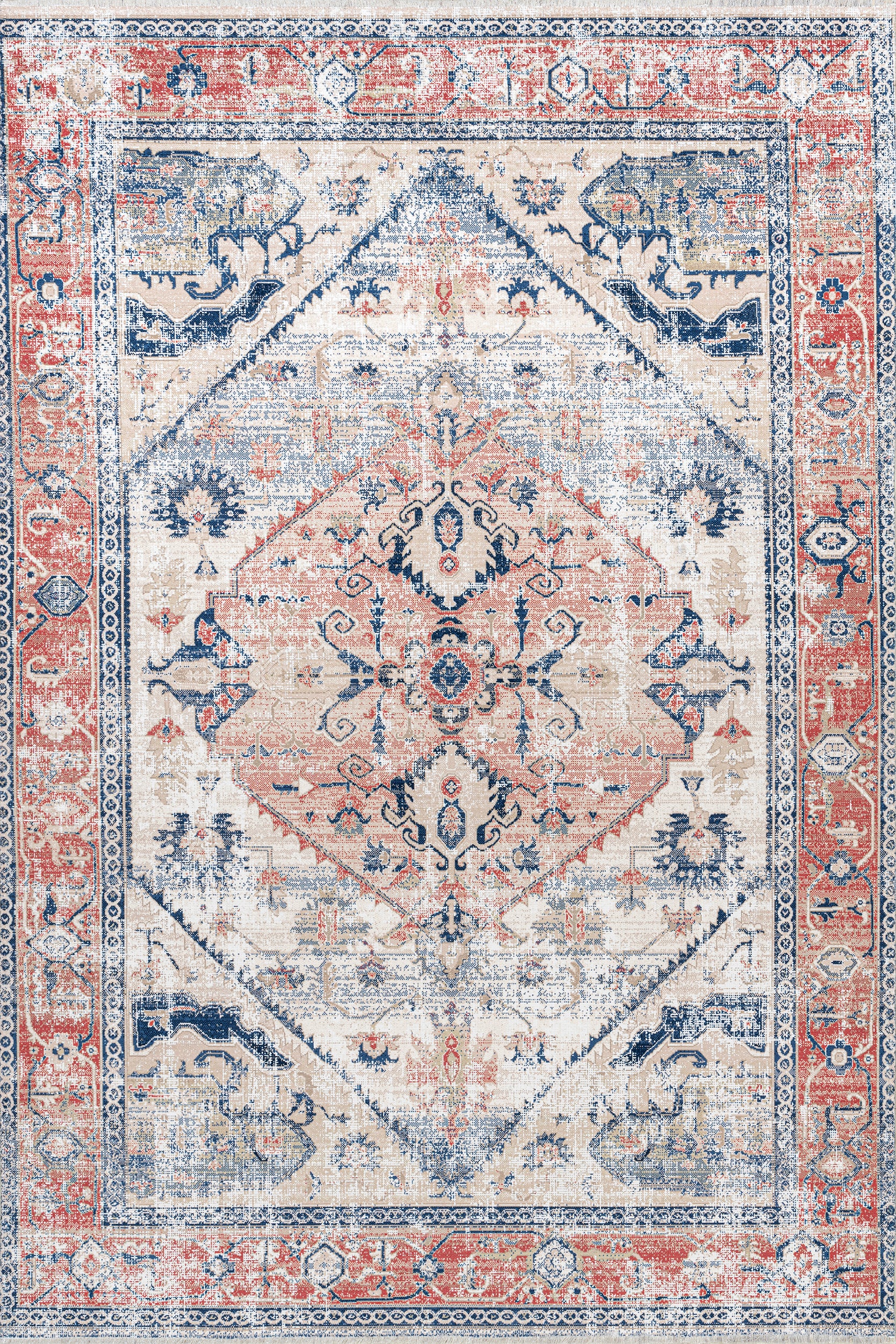 Larkspur Persian Fringed Machine Washable Area Rug - Image 8