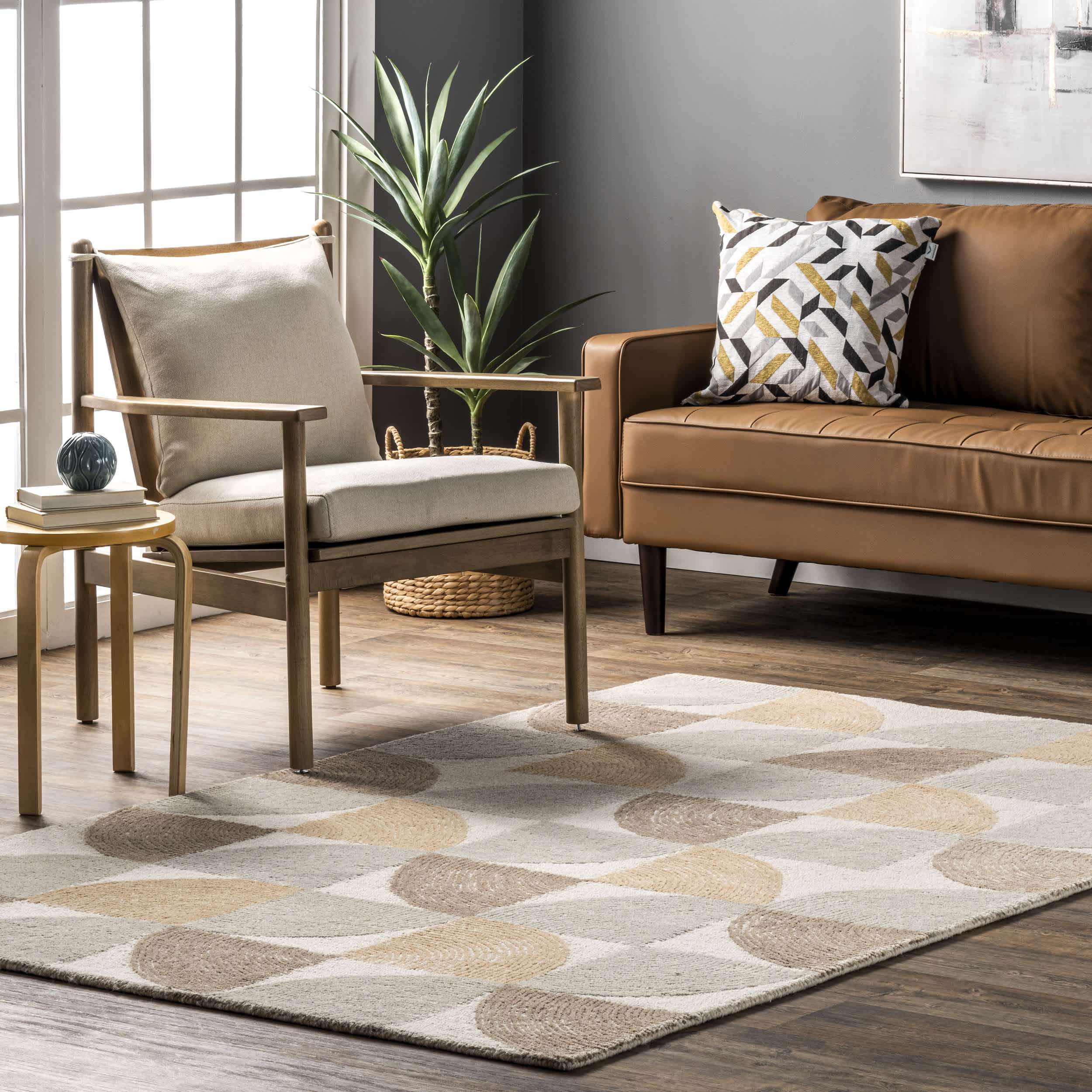 Liv Hand Tufted Wool Geometric Area Rug - Image 2