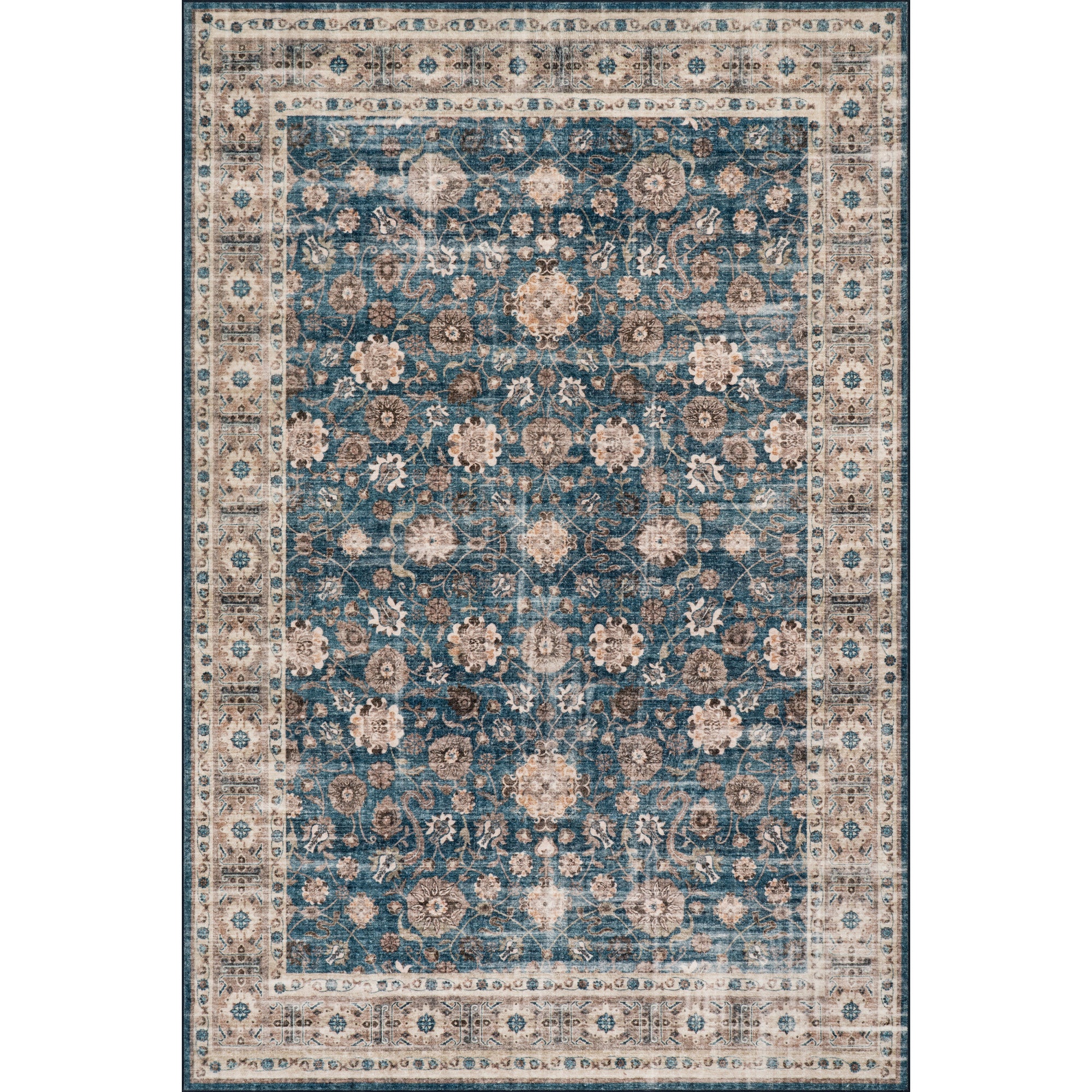Nuloom Aisling Bordered Traditional Washable Area Rug