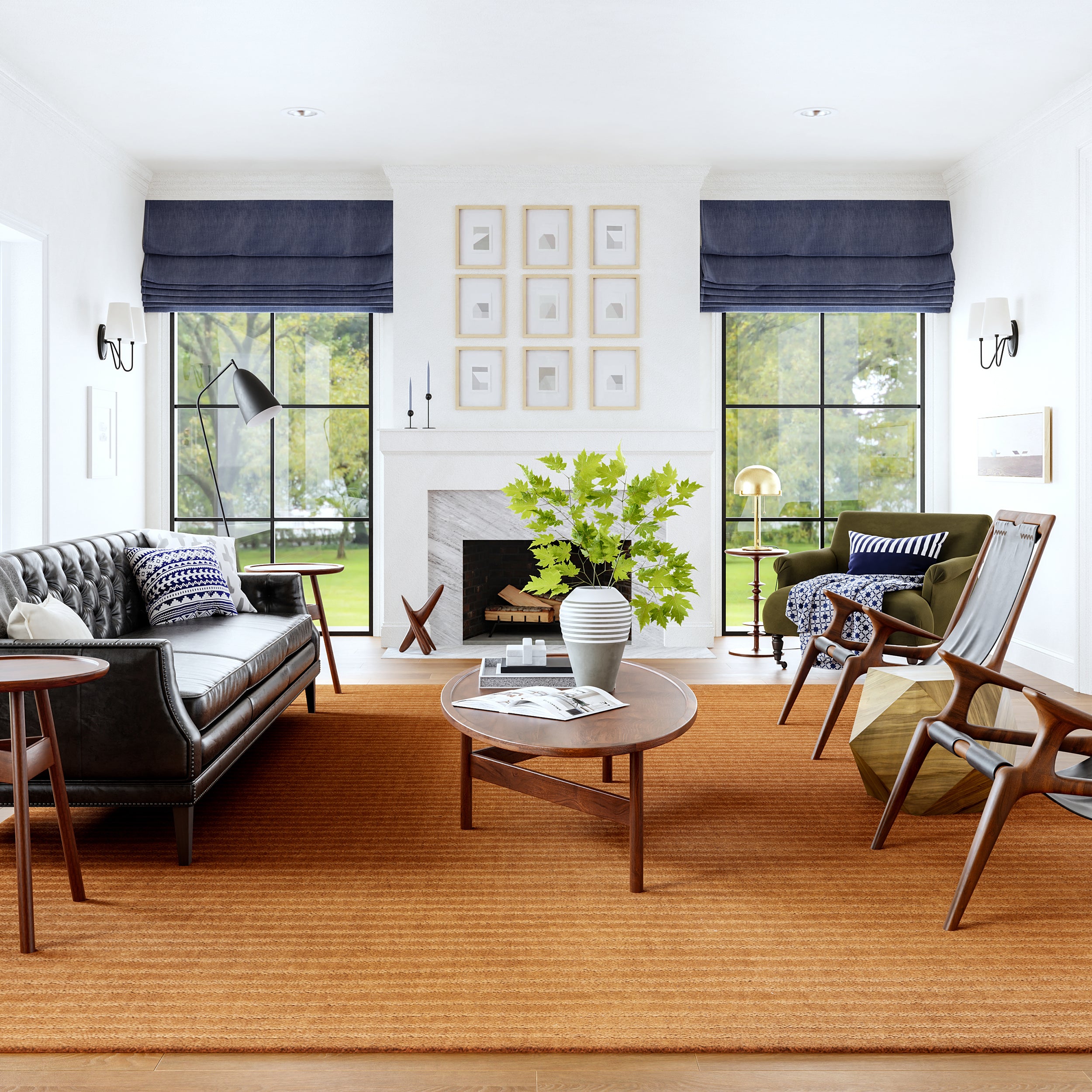 Southwest Striped Wool Area Rug - Image 8
