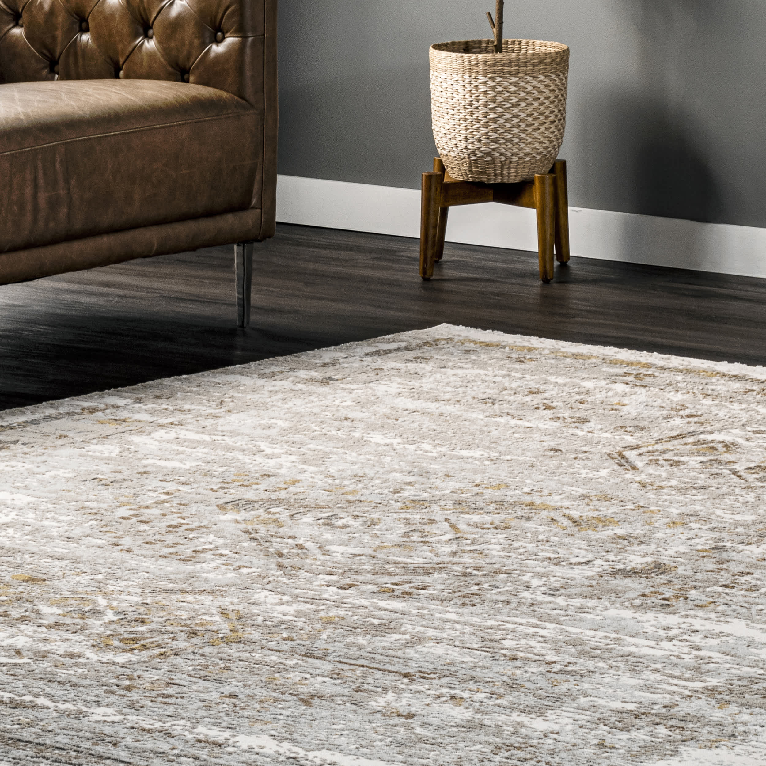 Lucille Faded Vintage Medallion Area Rug - Image 9