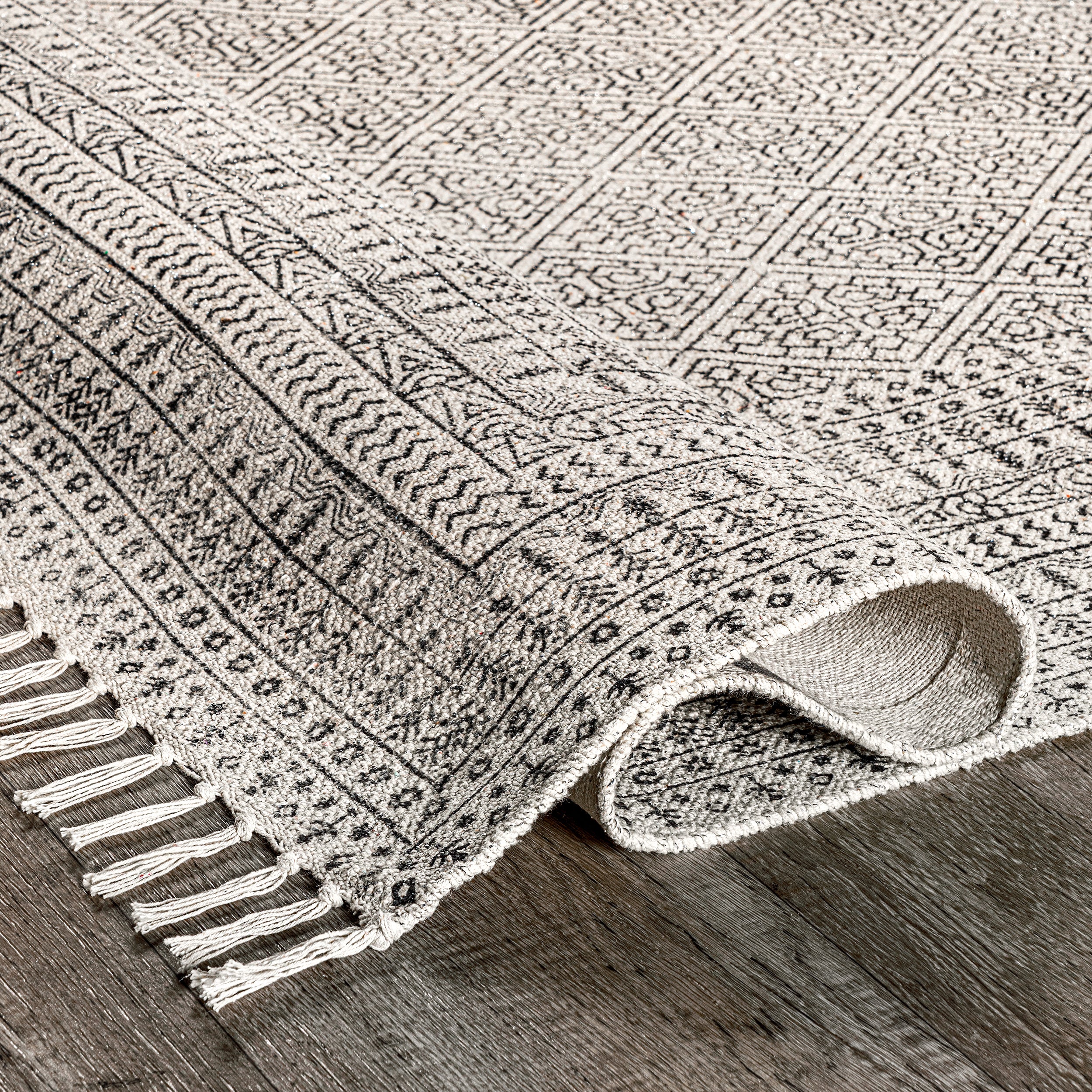 Flatweave Rita Moroccan Trellis Area Rug - Image 4