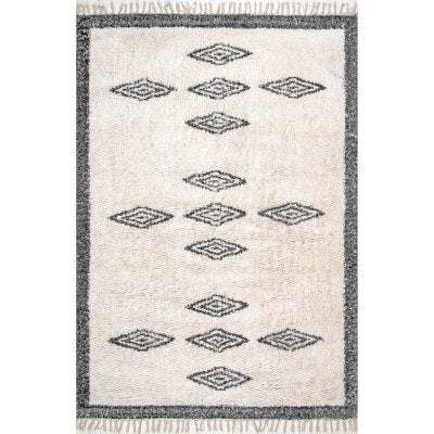Hand Loomed Rosa Tassel Rug Area Rug