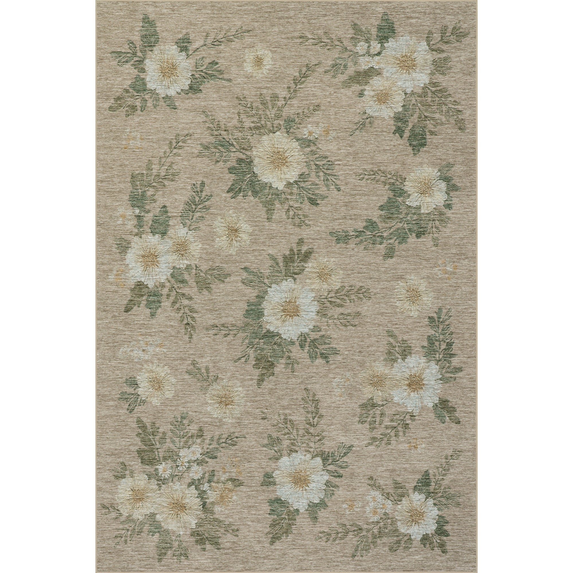 Nuloom Zanessa Floral Farmhouse Washable Area Rug