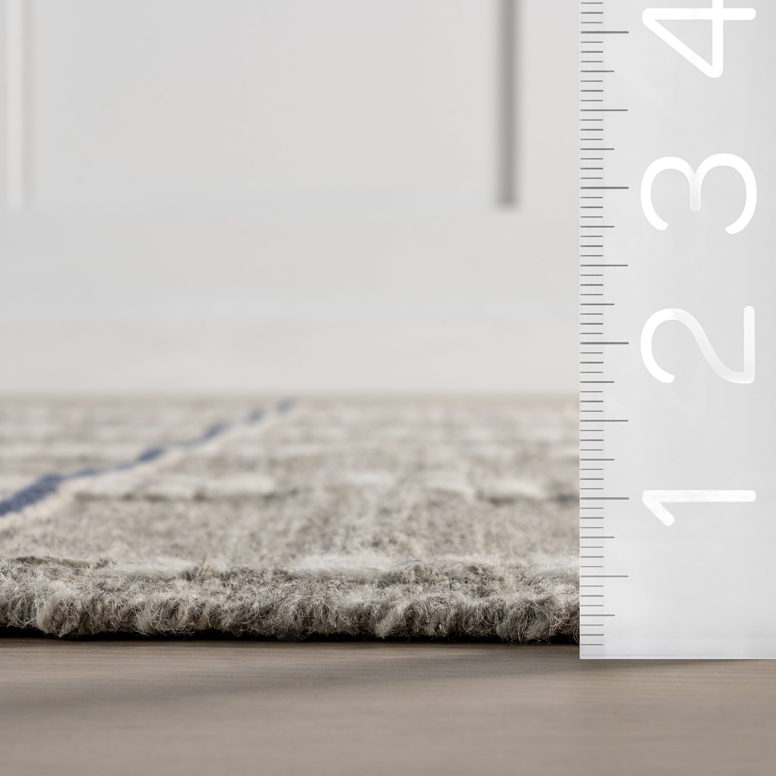 Morgan Geometric Check Wool and Cotton Area Rug - Image 3