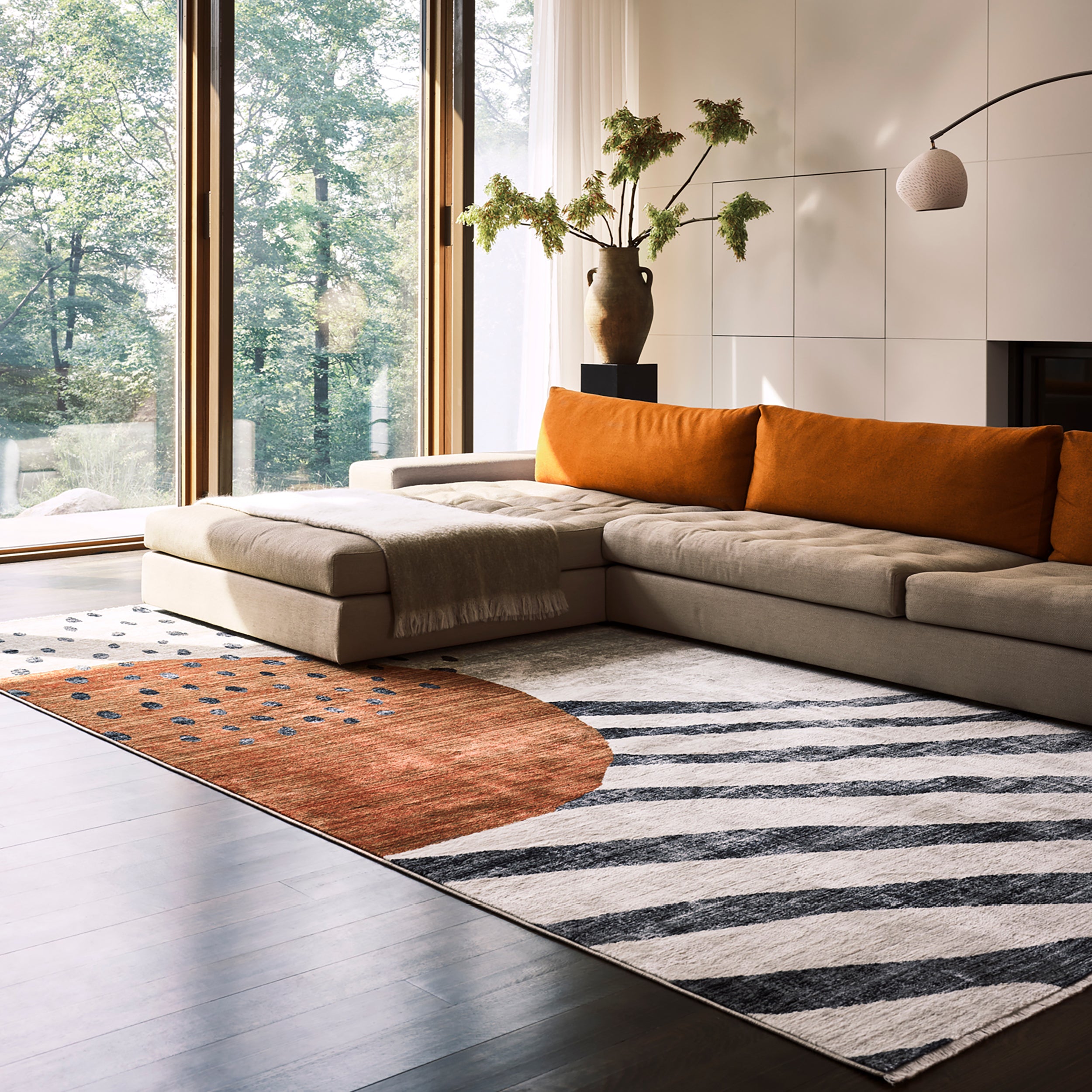 Manaslu Sunrise Fringed Area Rug - Image 2