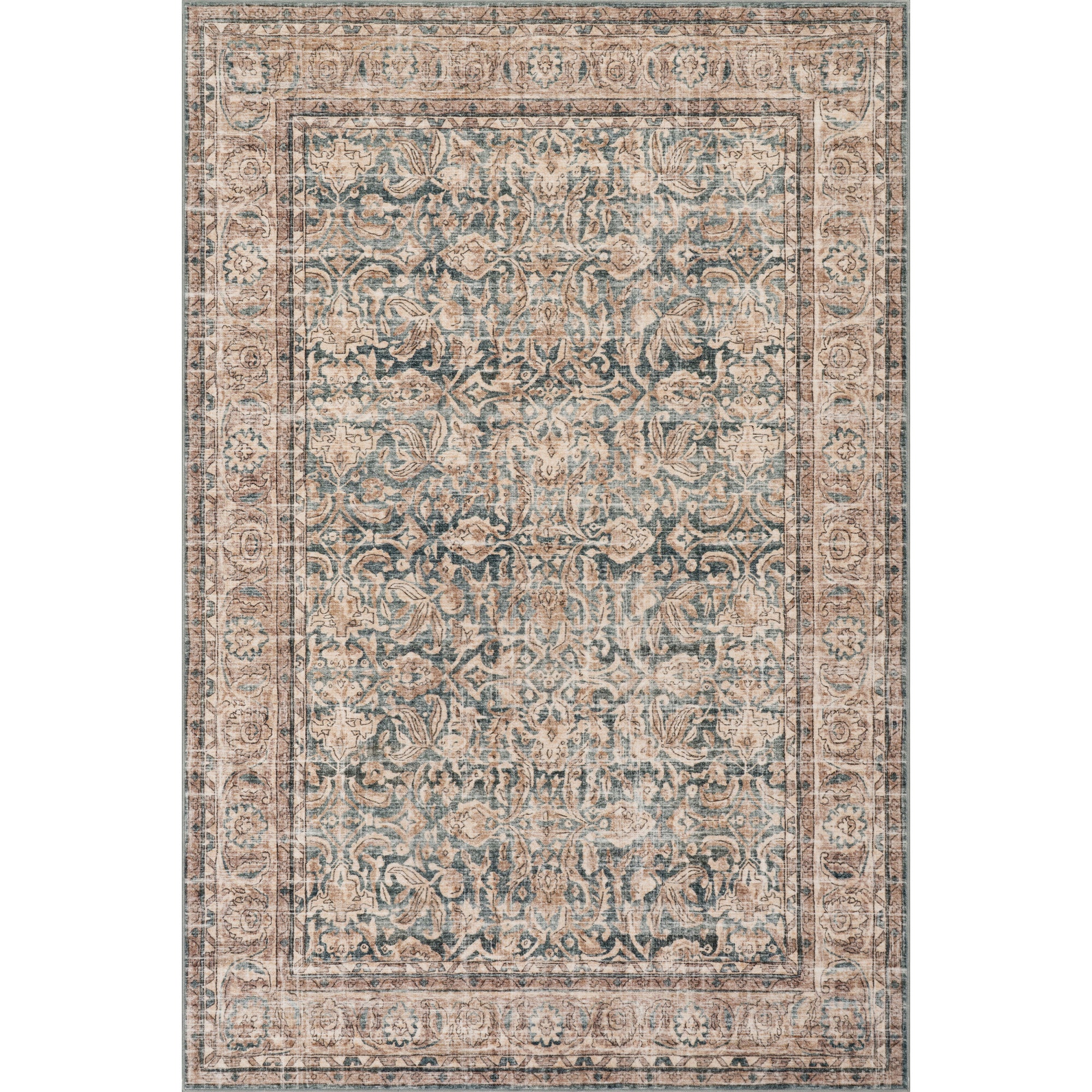 Nuloom Luned Bordered Traditional Washable Area Rug