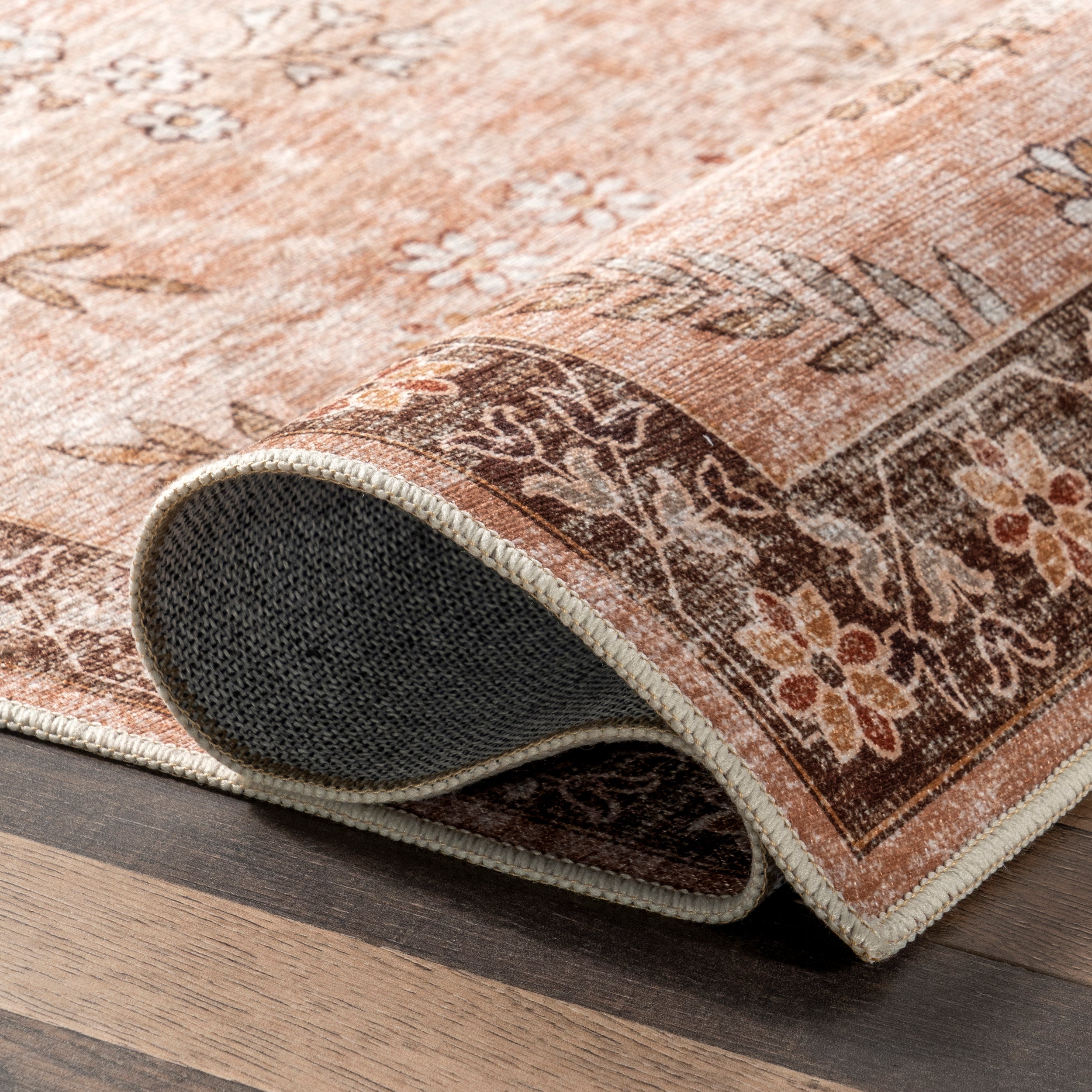 Kirsi Vintage Medallions Machine Washable Area Rug - Image 4