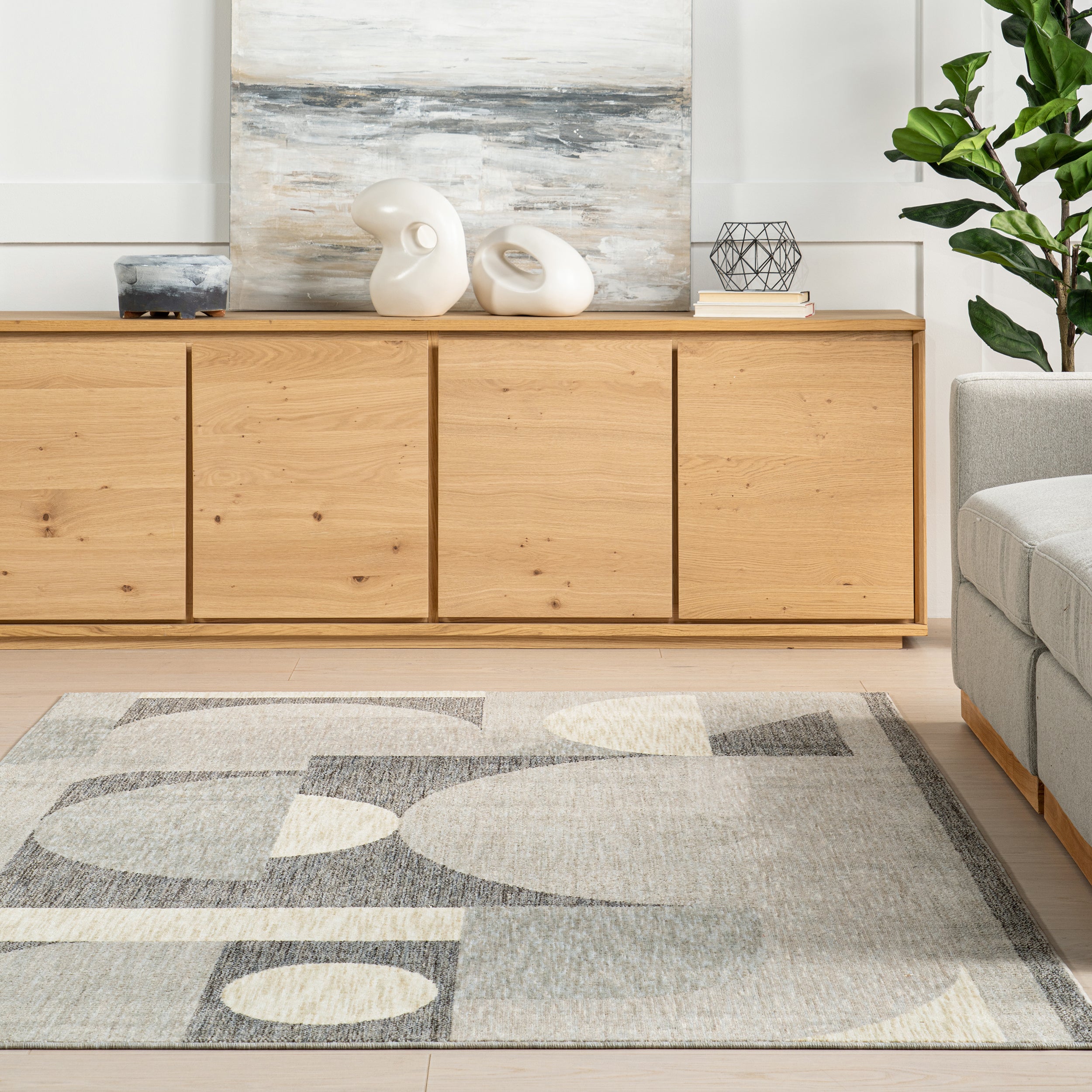 Rhona Modern Geometric Recycled Area Rug - Image 27