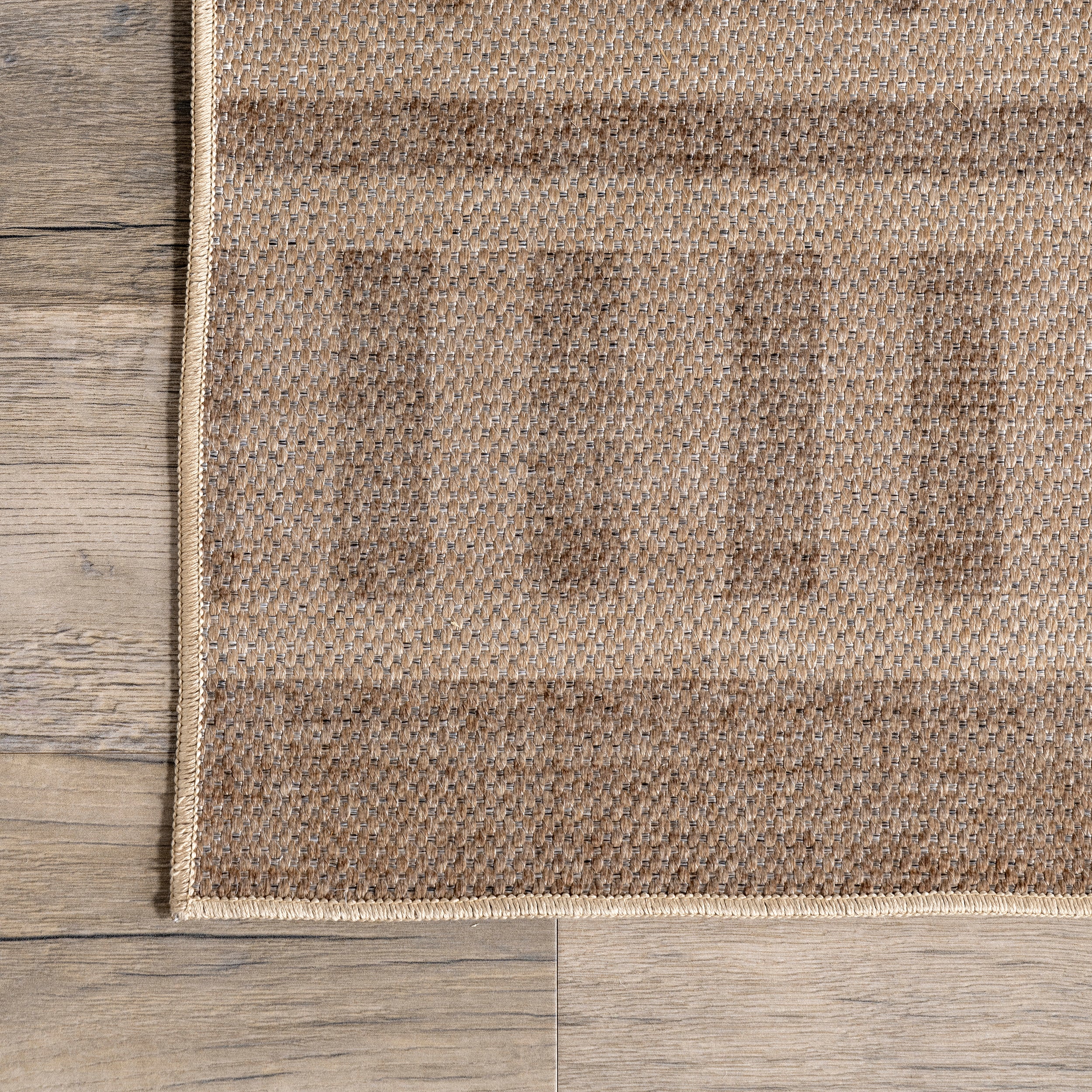 Pattie Geometric Banded Easy-Jute Machine Washable Area Rug - Image 5